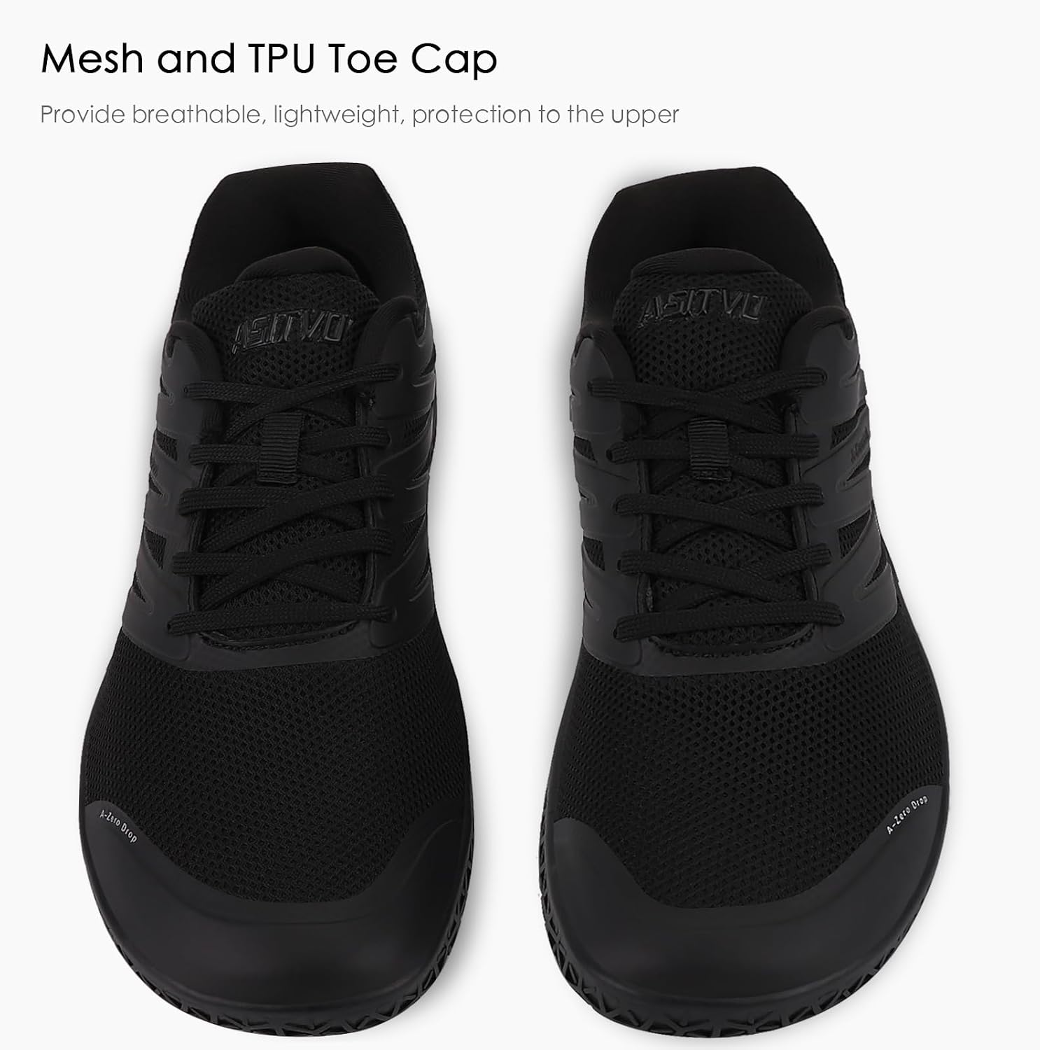 ASITVO Wide Men's Barefoot Zero Drop Sole Minimalist Sneakers Walking Shoes | Width Toe Box Cross Trainer Gym TPU Toe No-Sew Upper Grounding