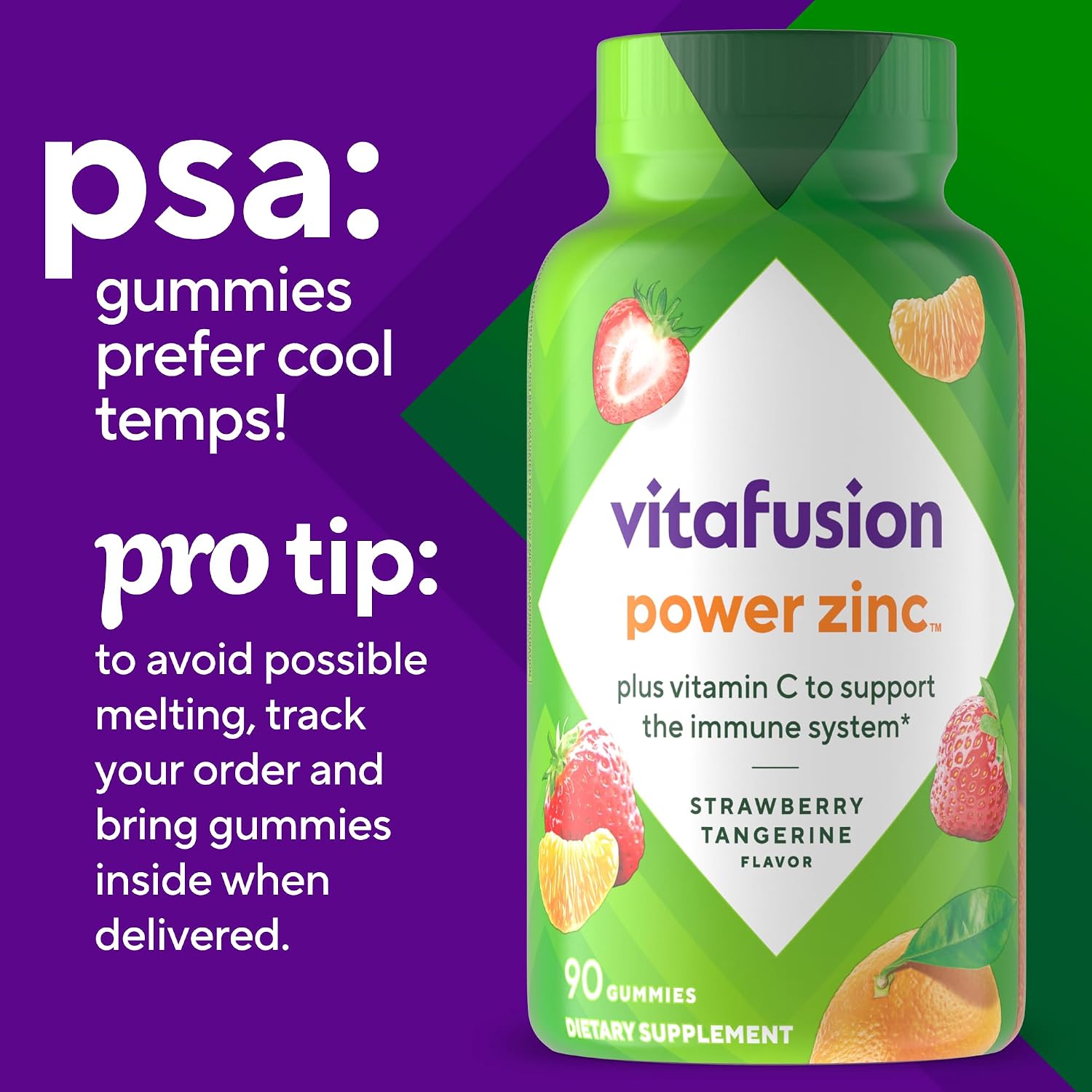 Vitafusion Zinc and Vitamin C Gummies | 90 Gummy Vitamins