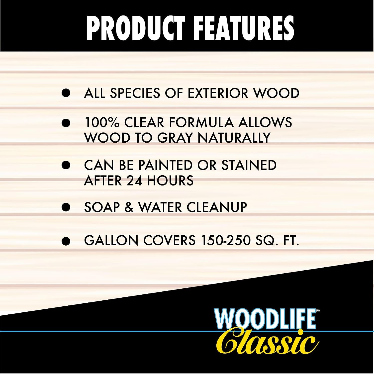 Rust-Oleum WOODLIFE 902 Wolman Classic Clear Wood Preservative-Above Ground, Quart, 0.95 Liters | Protects Against Rot & Decay, Above Ground Wood Protection, Clear Preservative Formula, Quart