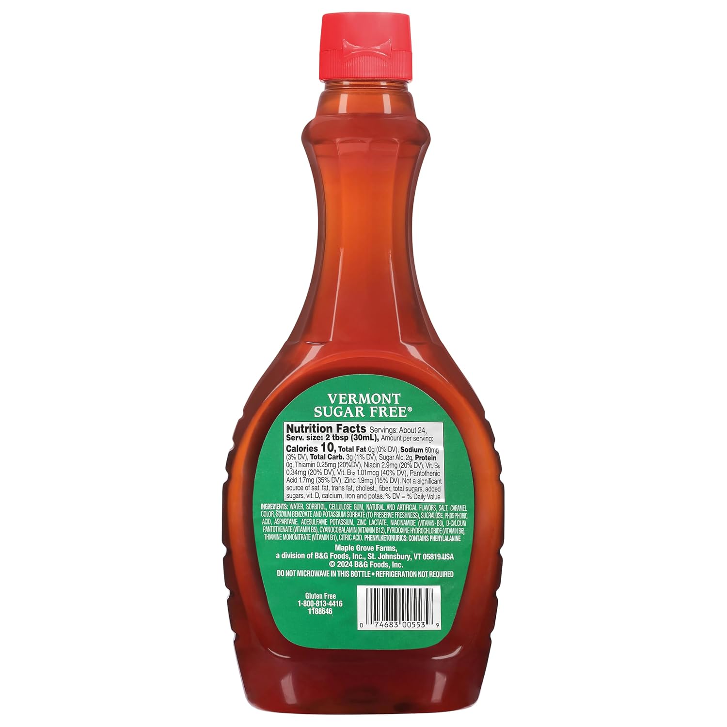Vermont Sugar Free Syrup, 24 Fl Oz (Pack of 1)
