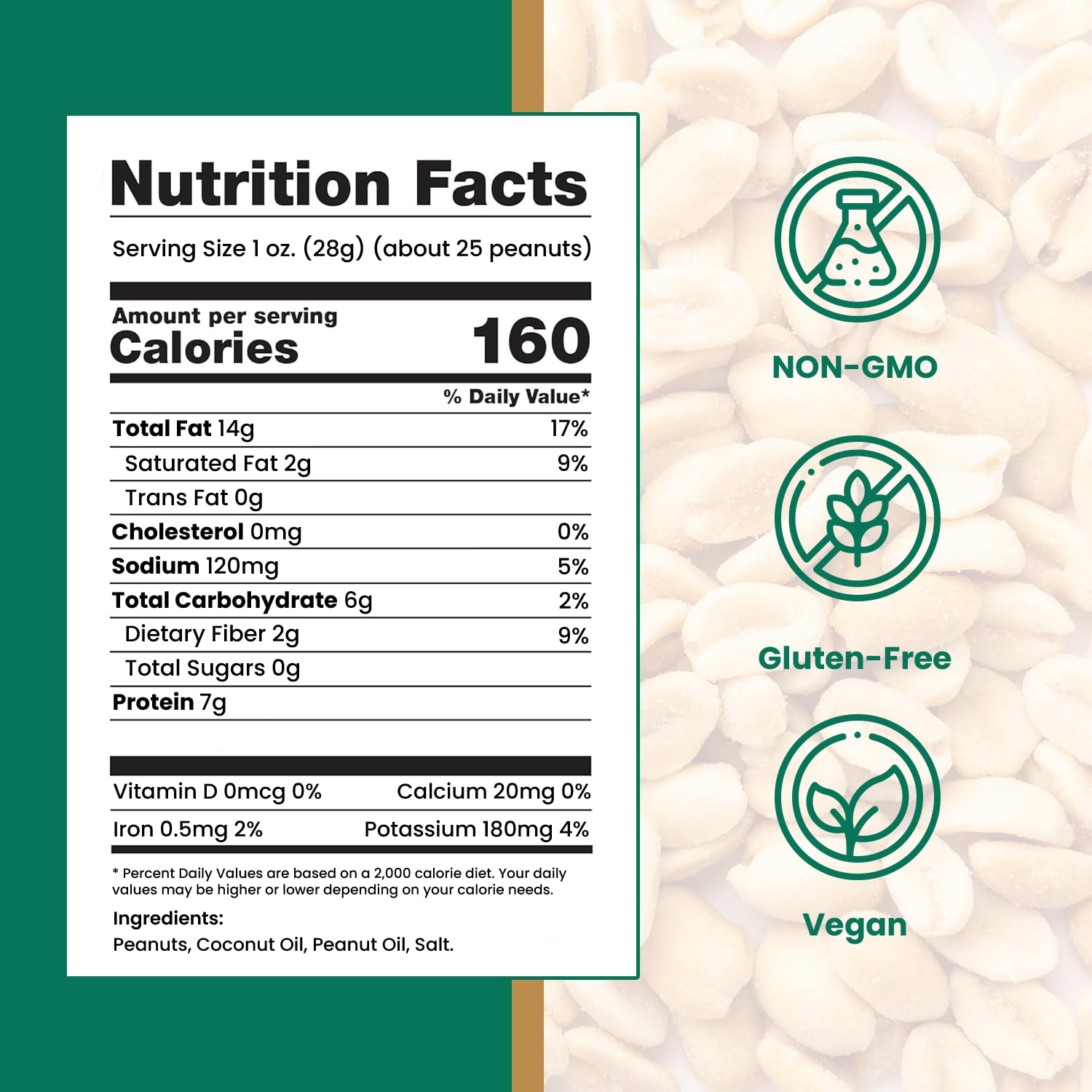 Hubs Peanuts Premium Salted Virginia Nuts, Non-GMO, Gluten Free Healthy Snacks - Irresistible Crunch & Flavored Peanuts - Made from Premium Ingredients - Vacuum-Sealed Tin - 2 Packs of 40 oz Cans