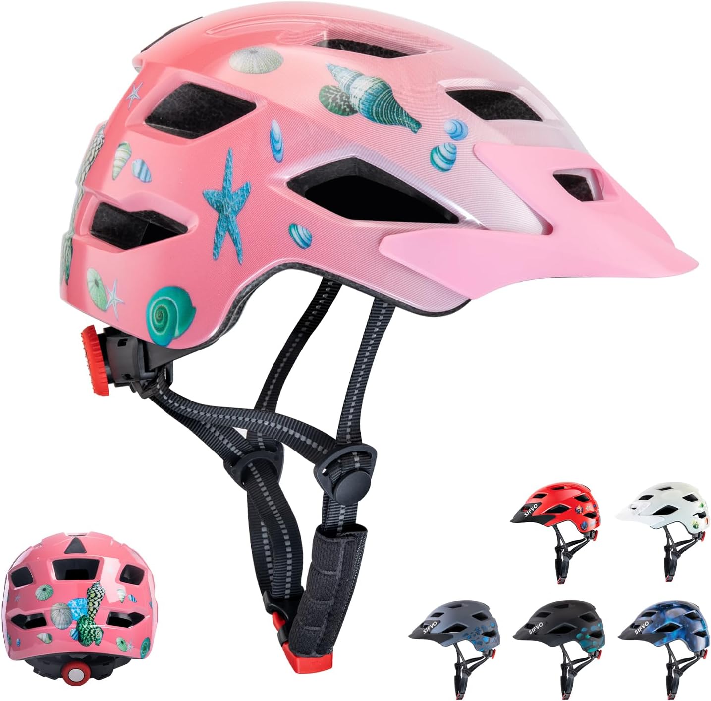 Kids Helmet, SIFVO Kids Bike Helmet Boys and Girls Bike Helmet with Cool Visor Helmet for Kids 5-14