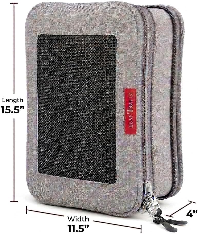 LeanTravel Premium Compression Packing Cubes for Travel - Suitcase Organizer Bags with Double Zipper & Breathable Mesh Panel - Space Saving Carry On Luggage Essentials (6-Pack, Grey)
