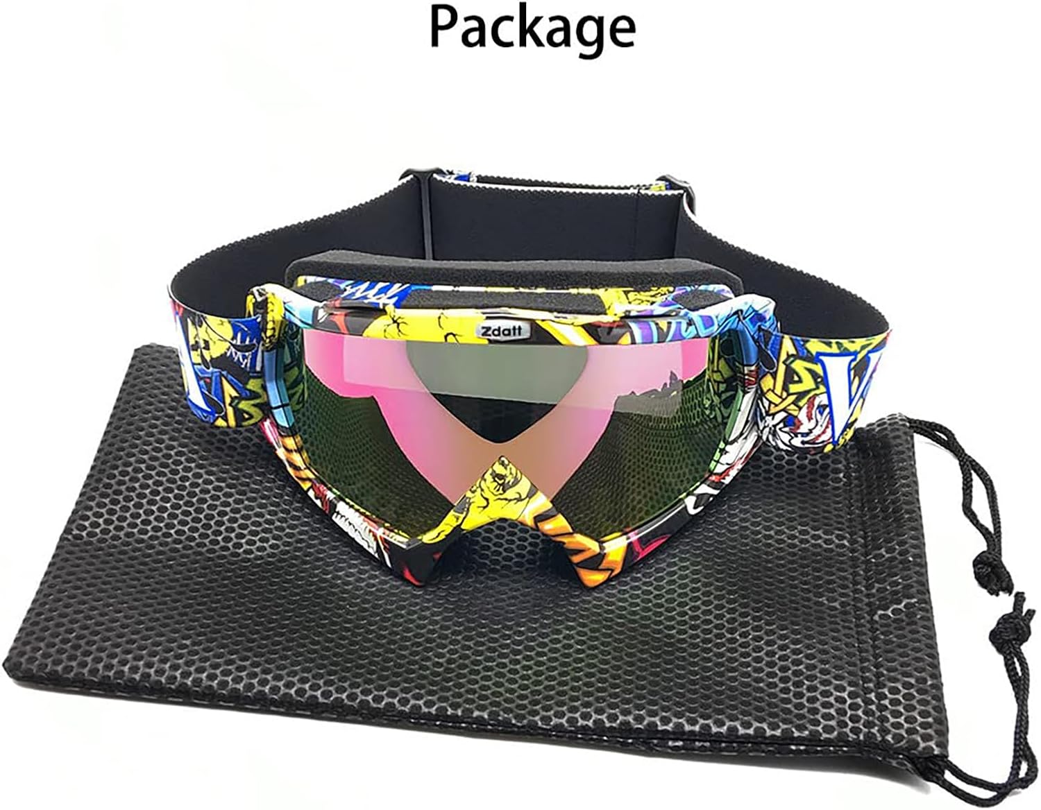 Dirt Bike Goggles, ATV Motorcycle UTV MX OTG Accessories Goggle Glasses & Anti Fog Ski Goggles, Racing Skiing Dirtbike