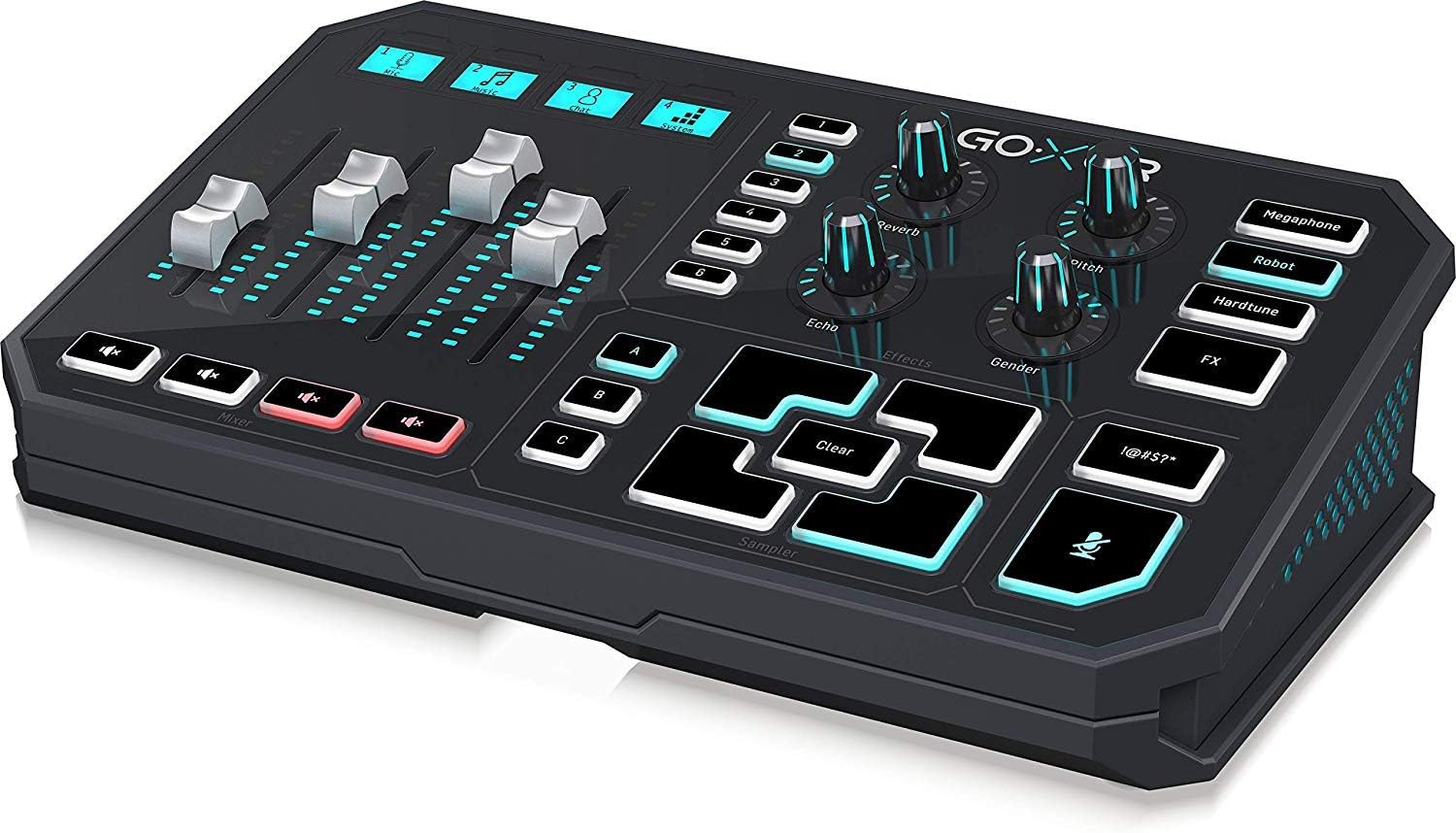 TC-Helicon GoXLR Revolutionary Online Broadcaster Platform with 4-Channel Mixer, Motorized Faders, Sound Board and Vocal Effects