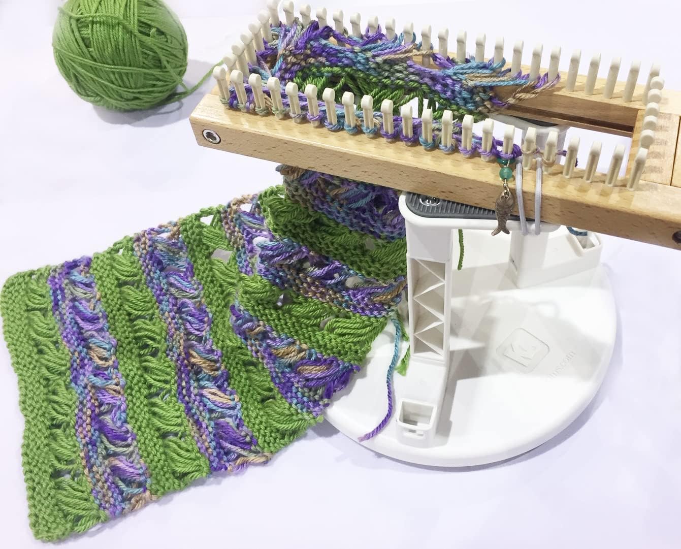 Authentic Knitting Board Sock Loom 2, Regular Gauge | Adjustable Loom, 100% Hardwood