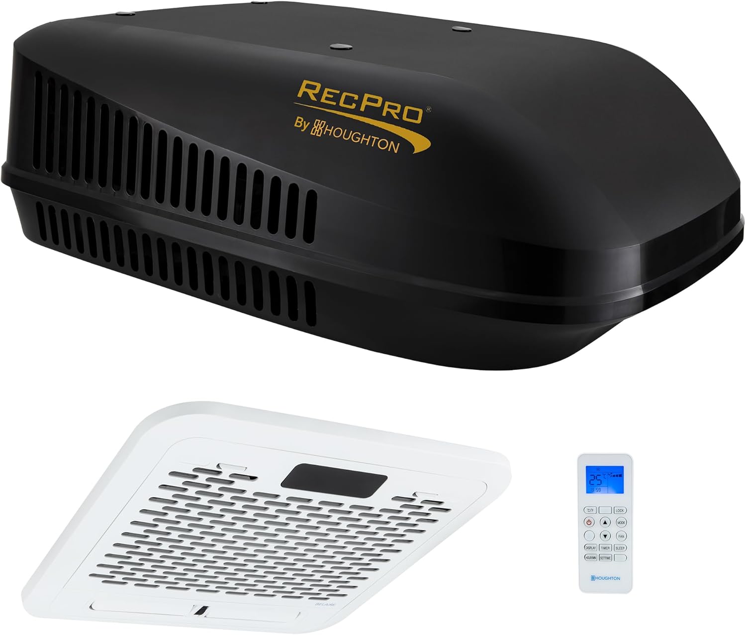 RecPro RV 15K Quiet AC Heat Pump Non-Ducted Black 110-120V