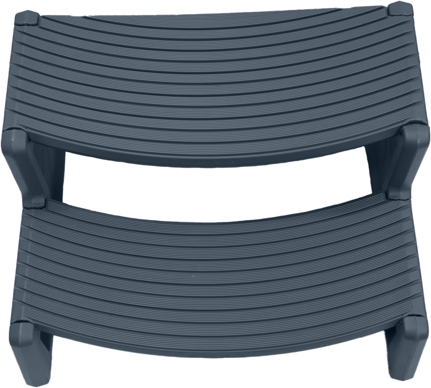 Confer Plastics Resin Multi Purpose Outdoor Non Slip Portable Spa and Hot Tub Handi-Step Deck Patio Steps Accessories, Charcoal Grey