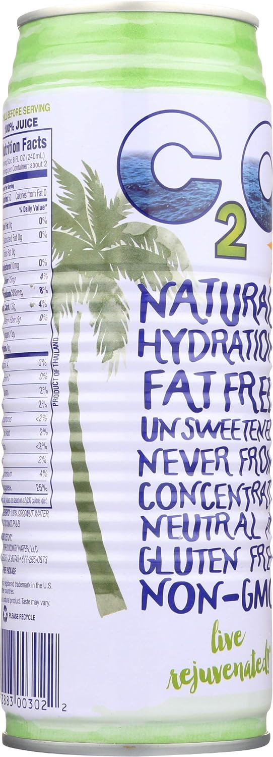 C2O Pure Coconut Water with Pulp, 17.5 Fluid Ounce