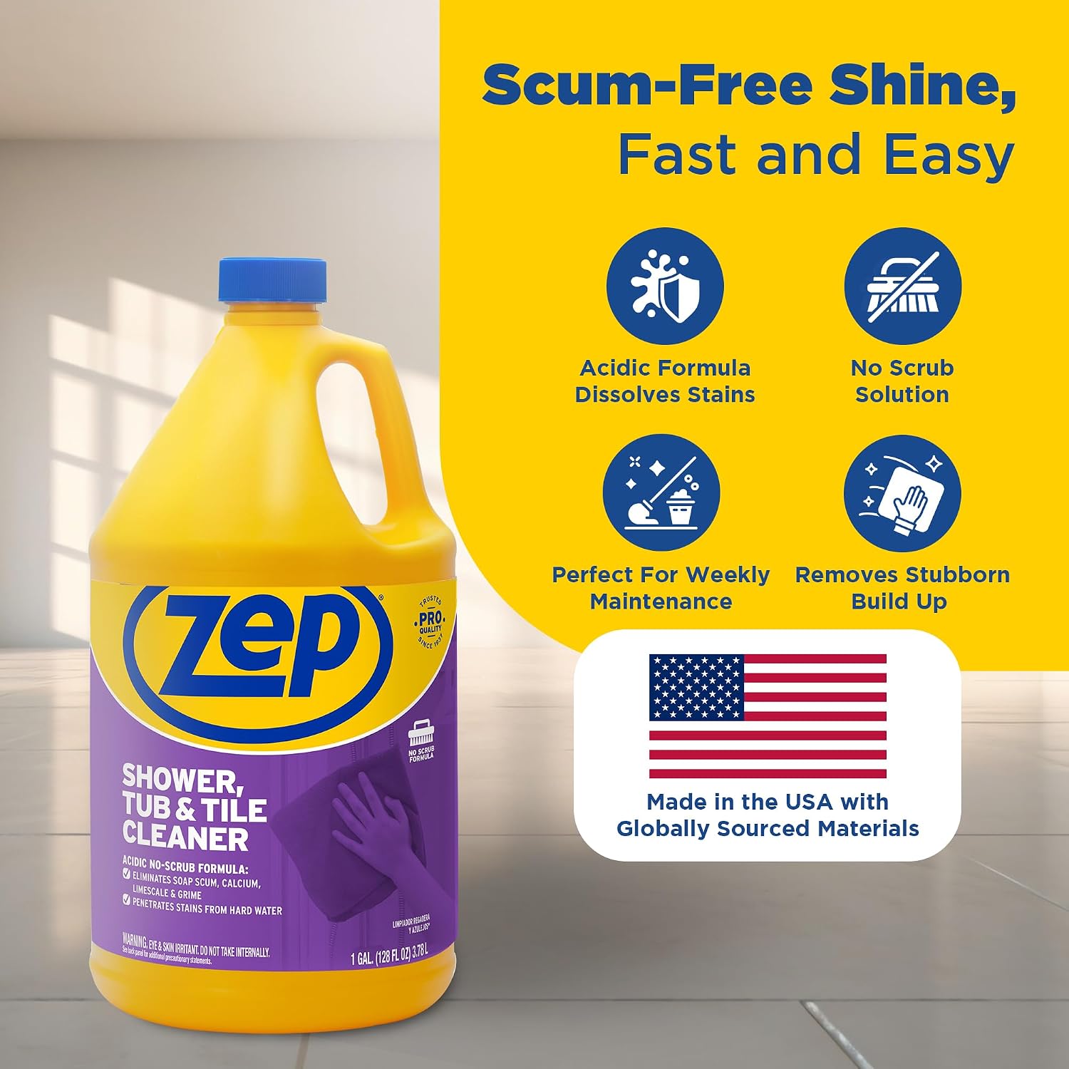 Zep Cleaner Shower/TUB/Tile 128 OZ ZUSTT128
