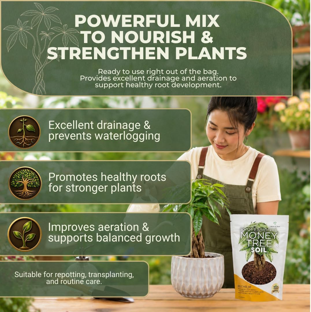 Professional Bonsai Soil Mix Ready to Use | Large 2.2 Quarts, Premium Potting Soil for Bonsai Trees