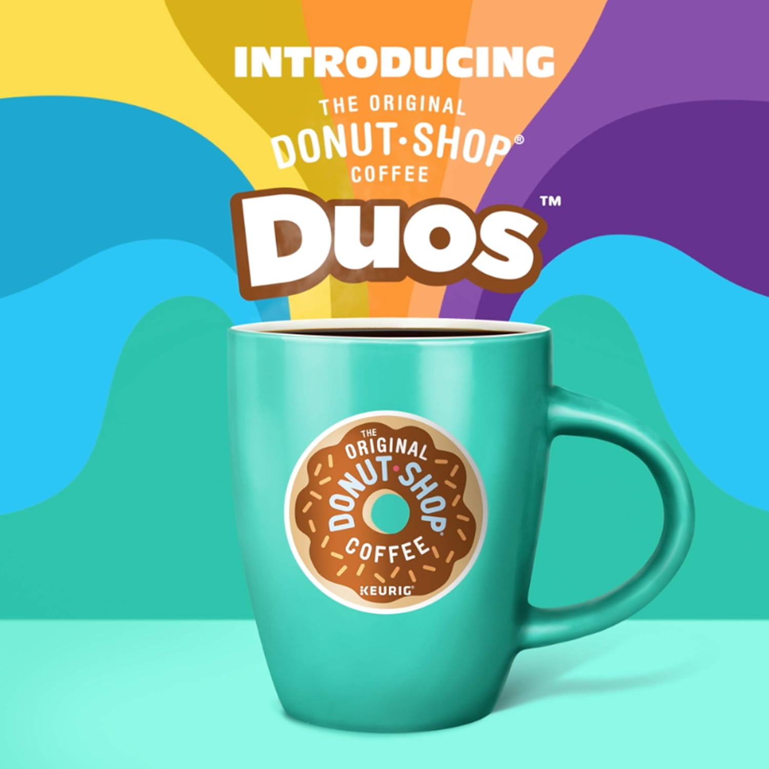 The Original Donut Shop Duos White Chocolate + Vanilla, Keurig Single Serve K-Cup pods, 12 Count