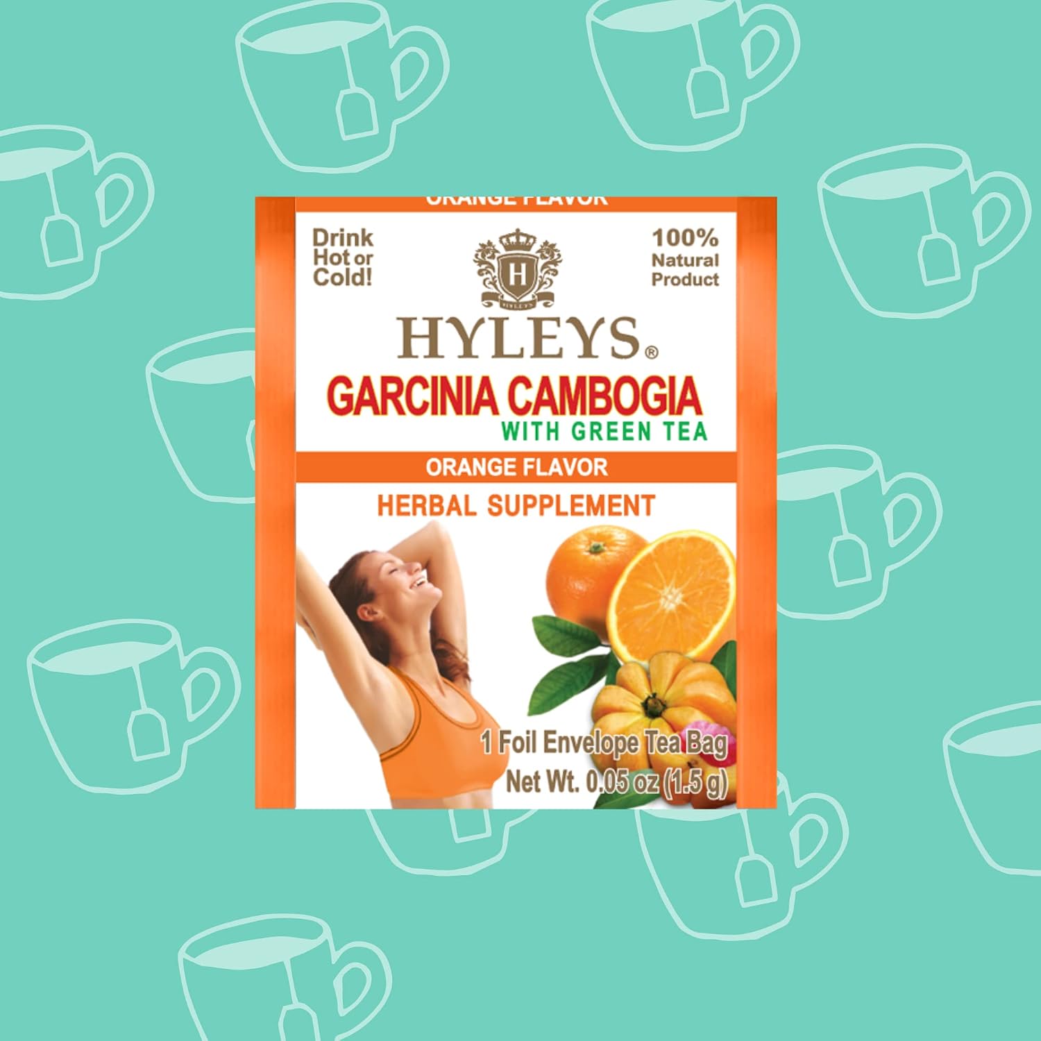 HYLEYS Tea Garcinia Cambogia Green Tea 5 Flavors Assortment - 25 Tea Bags