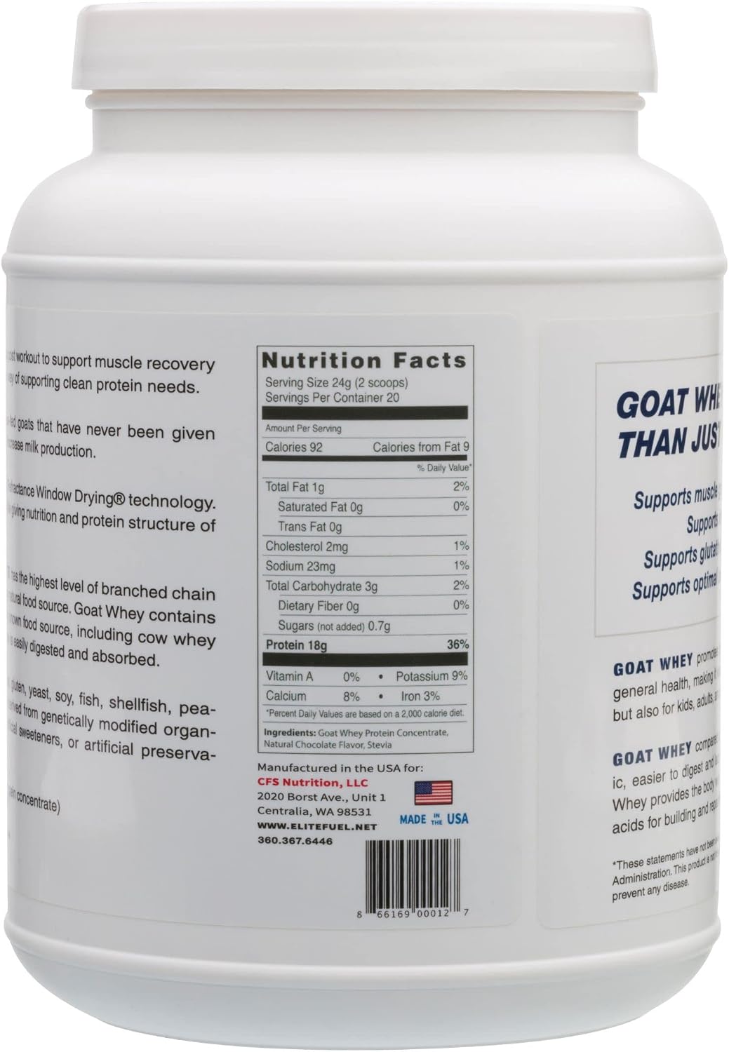 Goat Whey Protein | Grass-Fed | from Pastured Goats- Natural Vanilla