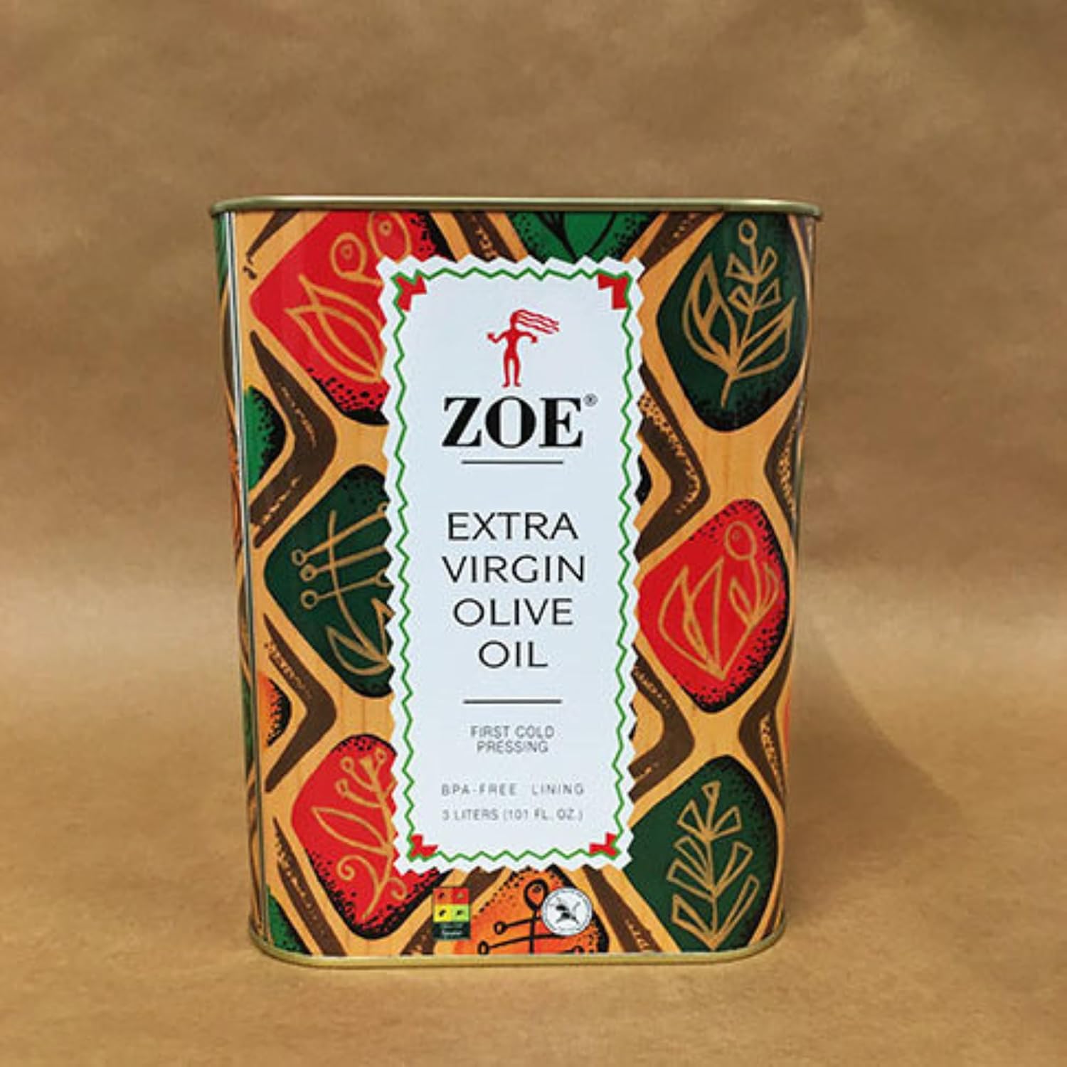 ZOE Extra Virgin Olive Oil 3L (101.4 fl oz) | Freshly Harvested, First Cold-Pressed | High Polyphenol, Hand-Selected Olives from Spain | Fruity Flavor, Rich Aroma | BPA-Free Tin