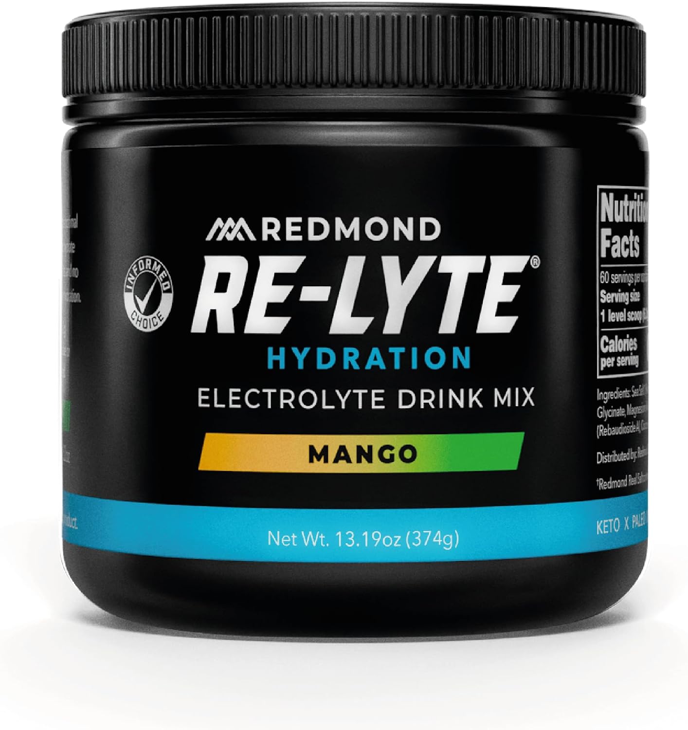 REDMOND Re-Lyte Sugar Free Electrolyte Powder Drink Mix (Mixed Berry)