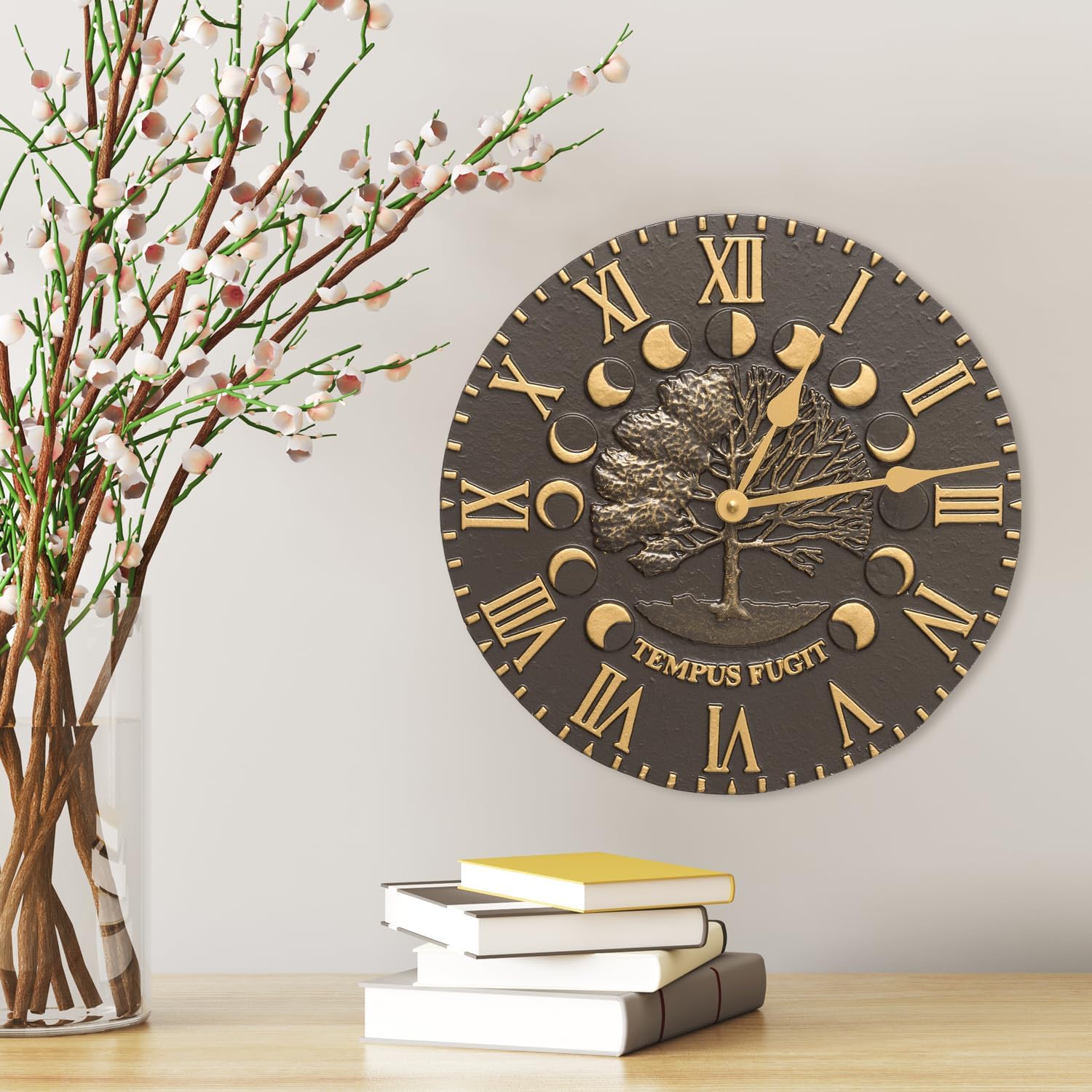 Whitehall Products Times and Seasons Clock, French Bronze