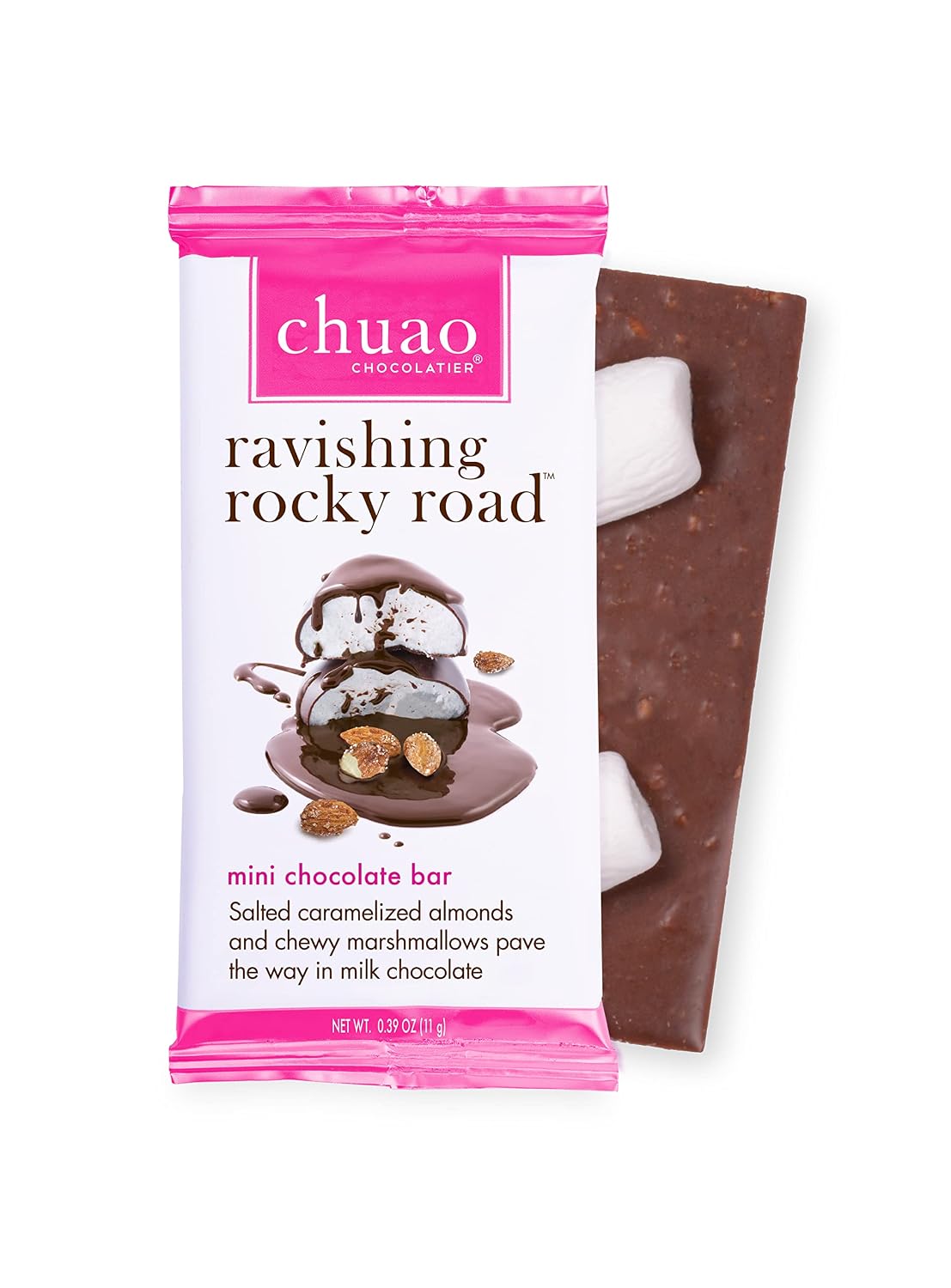 Chuao Chocolatier Salted Chocolate Crunch Dark Chocolate Mini Gourmet Chocolate Bar, 24-Ct. (0.39 oz. each)