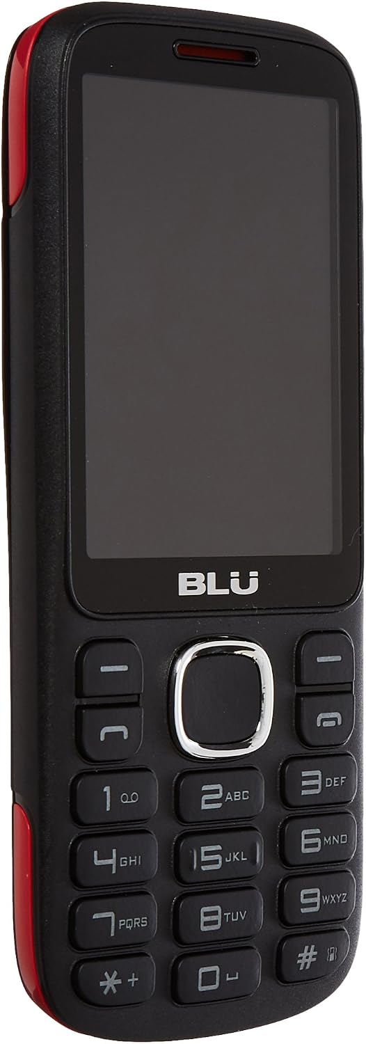 BLU Jenny TV 2.8 T276T Unlocked GSM Dual-SIM Cell Phone w/ 1.3MP Camera - Unlocked Cell Phones - Retail Packaging - Black Red