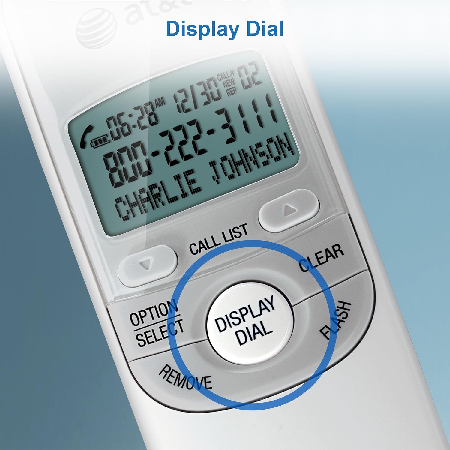 AT&T TR1909 Trimline Corded Phone with Caller ID, White