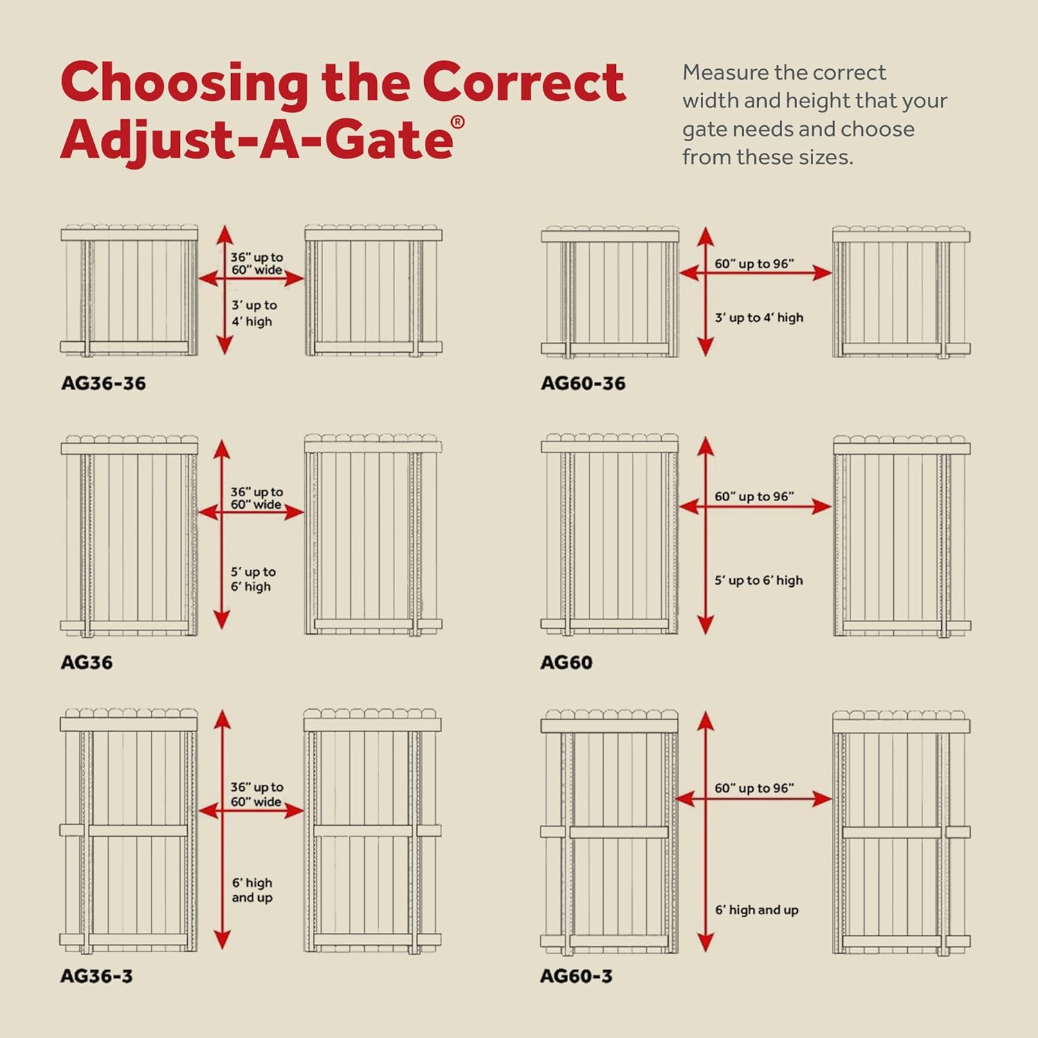 Adjust-A-Gate 2-Pack Anti-Sag Original Wide Width Full-Frame Gate Kit, Fits 60-90" Opening