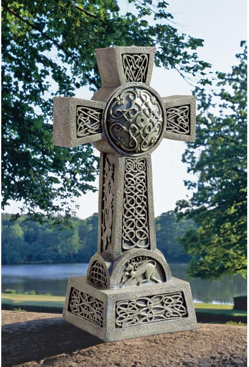 Design Toscano DB25692 Donegal Celtic High Irish Cross Memorial Statue, Single