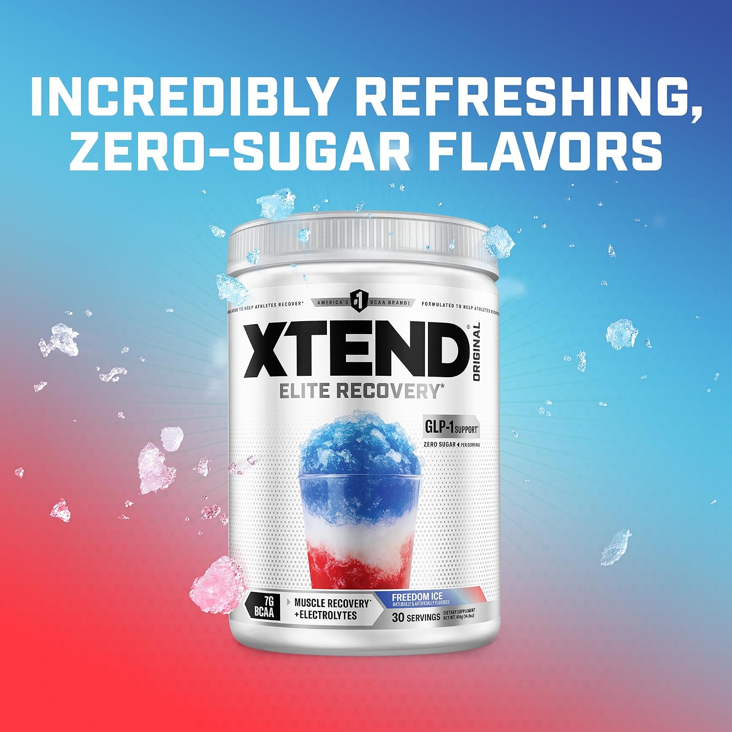 Xtend Original BCAA Powder, 7g BCAAs and 2.5g L-Glutamine for Muscle Recovery Hydration and Lean Muscle, Sugar Free Intra and Post Workout Drink with Electrolytes, Watermelon Explosion, 30 Servings