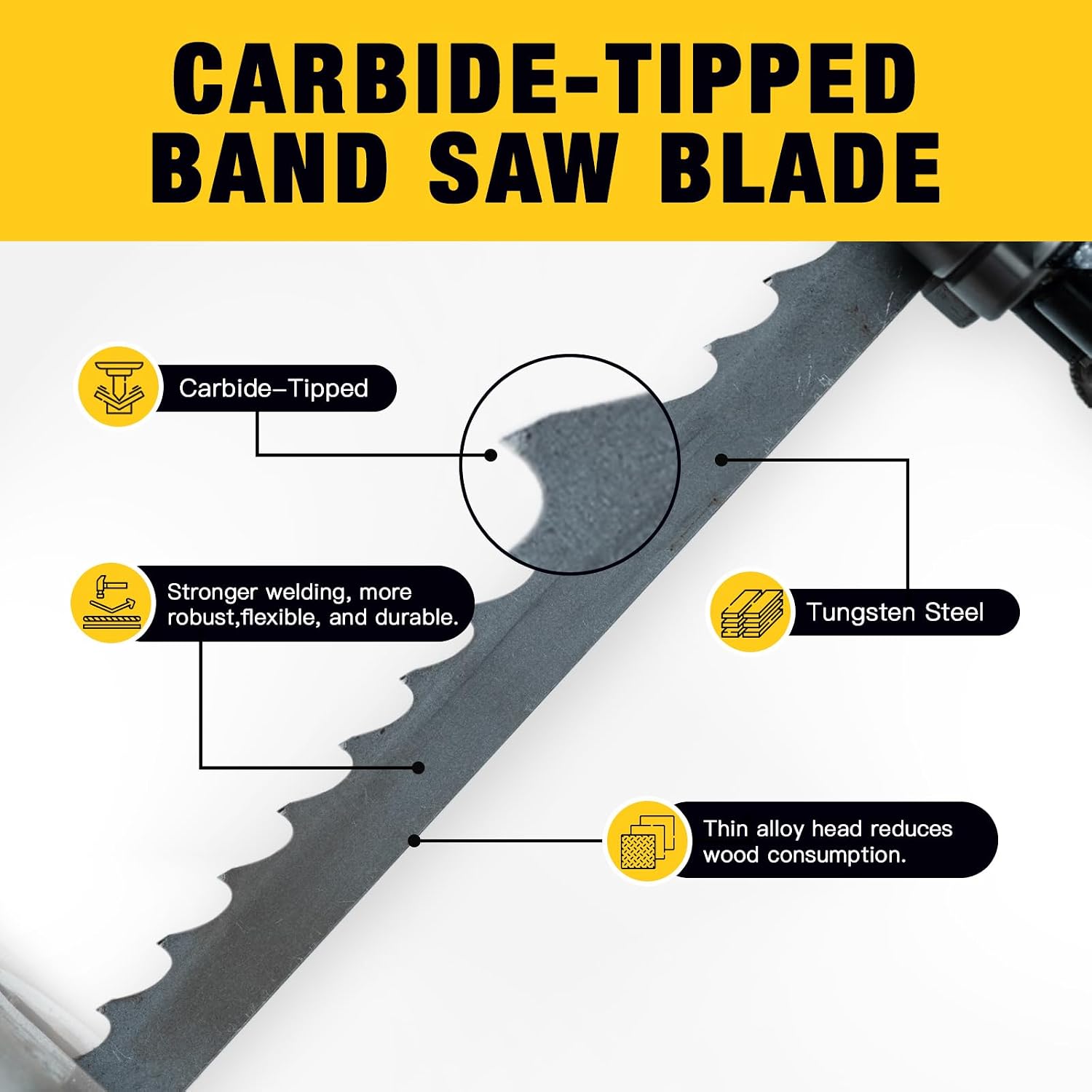 Dark Stone 131-1/2" Carbide-Tipped Resaw Bandsaw Blade, 3/4" x 2 TPI