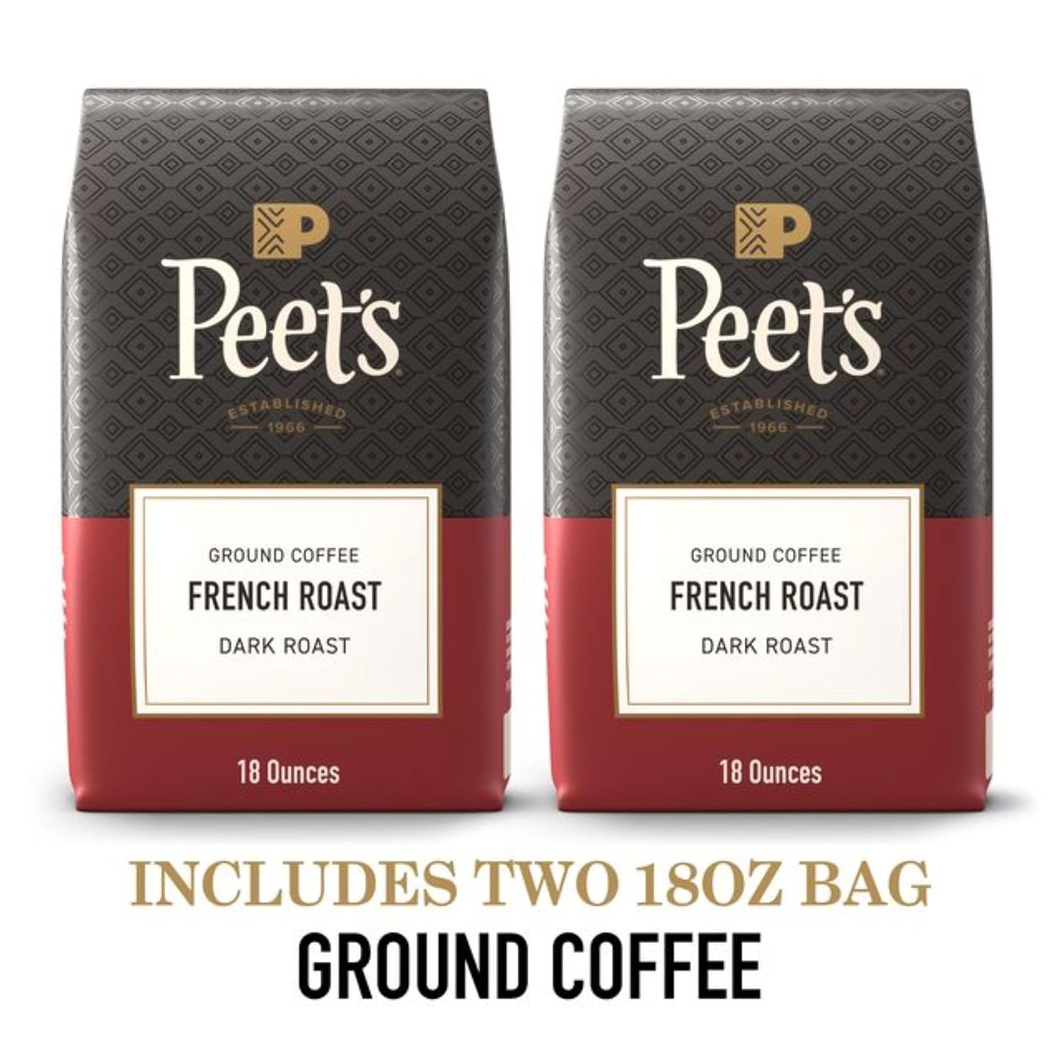Peet's Coffee, Dark Roast Ground Coffee, 100% Arabica Coffee - Major Dickason's Blend 18 Ounce Bag