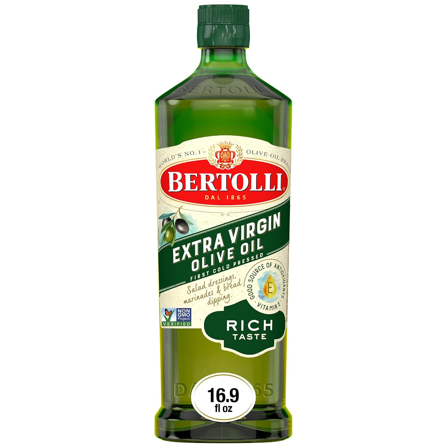 Bertolli Extra Virgin Olive Oil, Rich Taste, First Cold Pressed, 16.9 fl oz