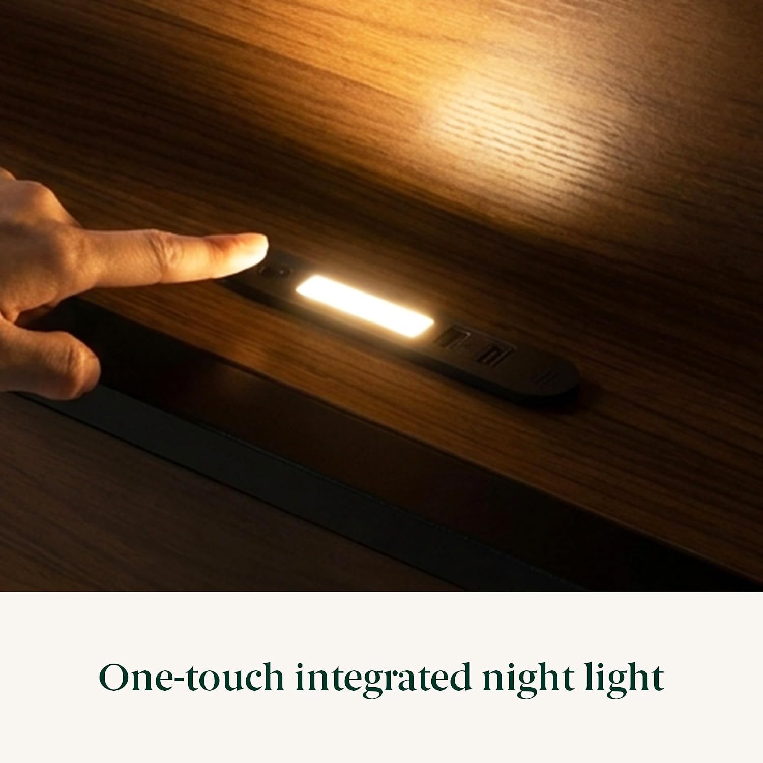 Zinus Kai Platform Bed Frame, RGB LED Lights, No Box Spring Needed, Full | Two-Tier Headboard for Space-Saving Storage, Built-in USB Charging Station, Soft Ambient Night Light