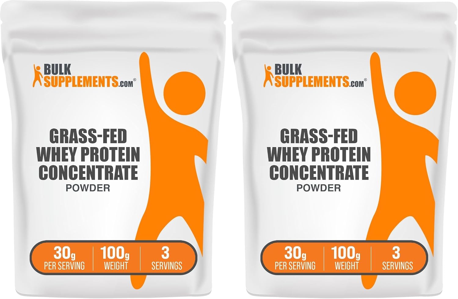BulkSupplements.com Grass Fed Whey Protein Powder - Whey Protein Concentrate Powder - Unflavored & Gluten Free, 30g per Serving, 1kg (2.2 lbs) (Pack of 1)