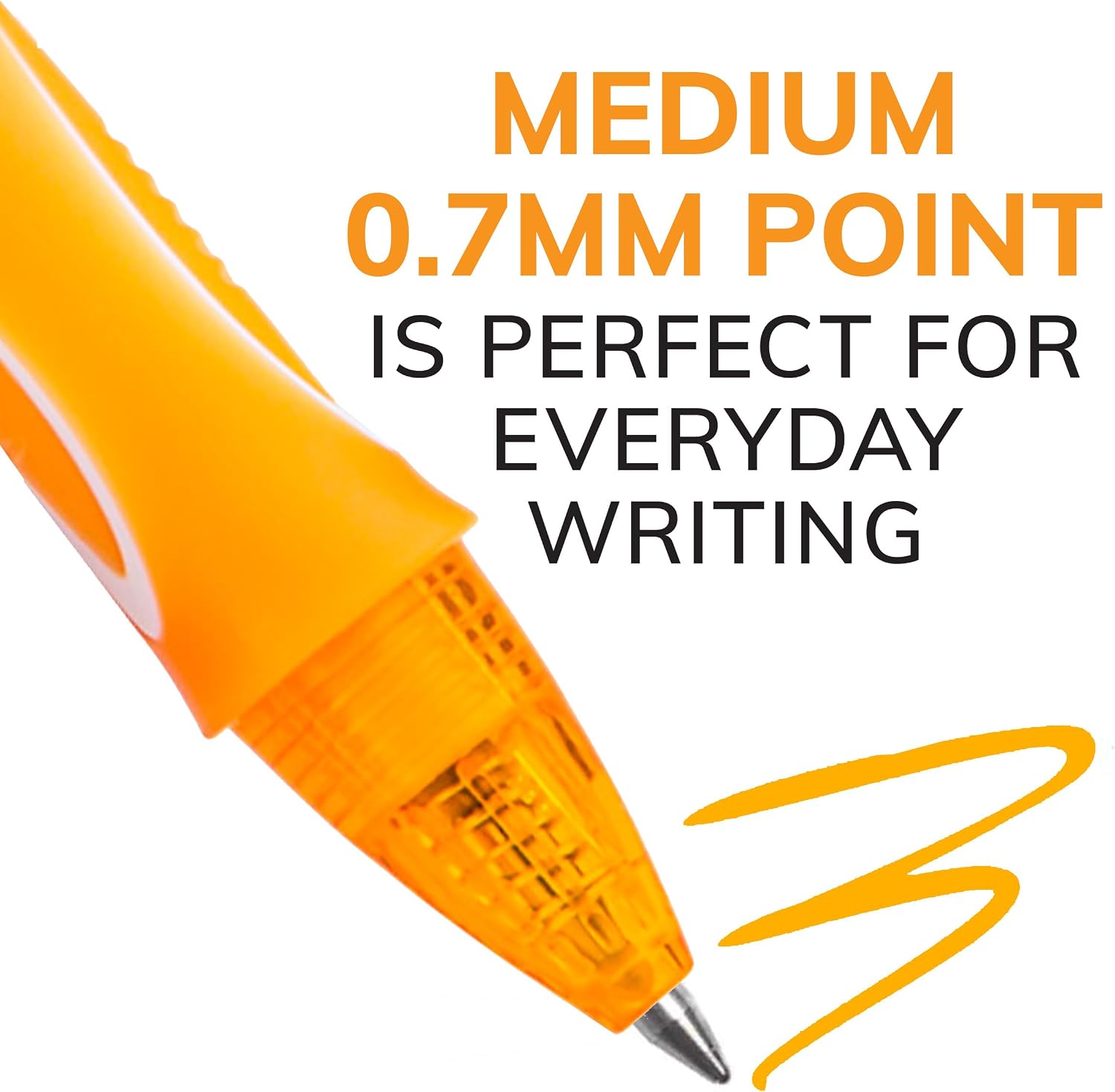 BIC Gelocity Quick Dry Black Gel Pens, Medium Point, 0.7 mm, 12-Count | Quick Dry Ink Resists Smearing | Full-Length Comfort Grip | Ideal for Students and Teachers | 12 Pens in Pack