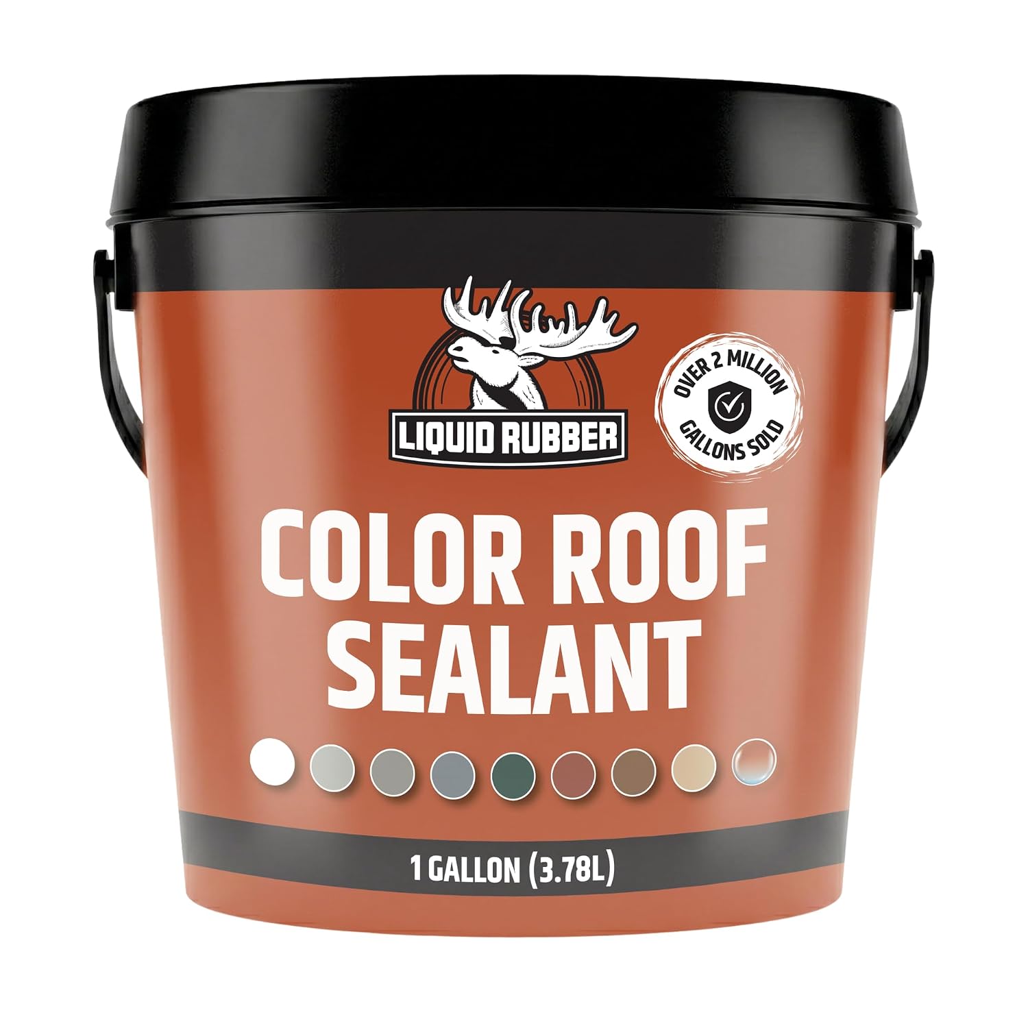 Liquid Rubber Color Roof Sealant - Flat & Metal, White, 1 Gallon | Elastomeric Roof Coating - Waterproof, UV-Stable & Flexible - Compatible with Low-Slope Roofs, Resists Cracking & Chipping