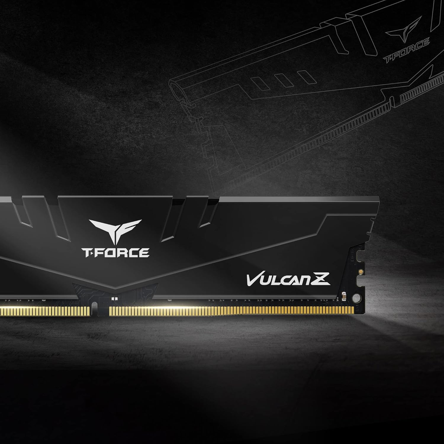 TEAMGROUP T-Force Vulcan Z DDR4 16GB Kit (2x8GB) 3200MHz (PC4-25600) CL16 Desktop Memory Module Ram (Gray) - TLZGD416G3200HC16CDC01