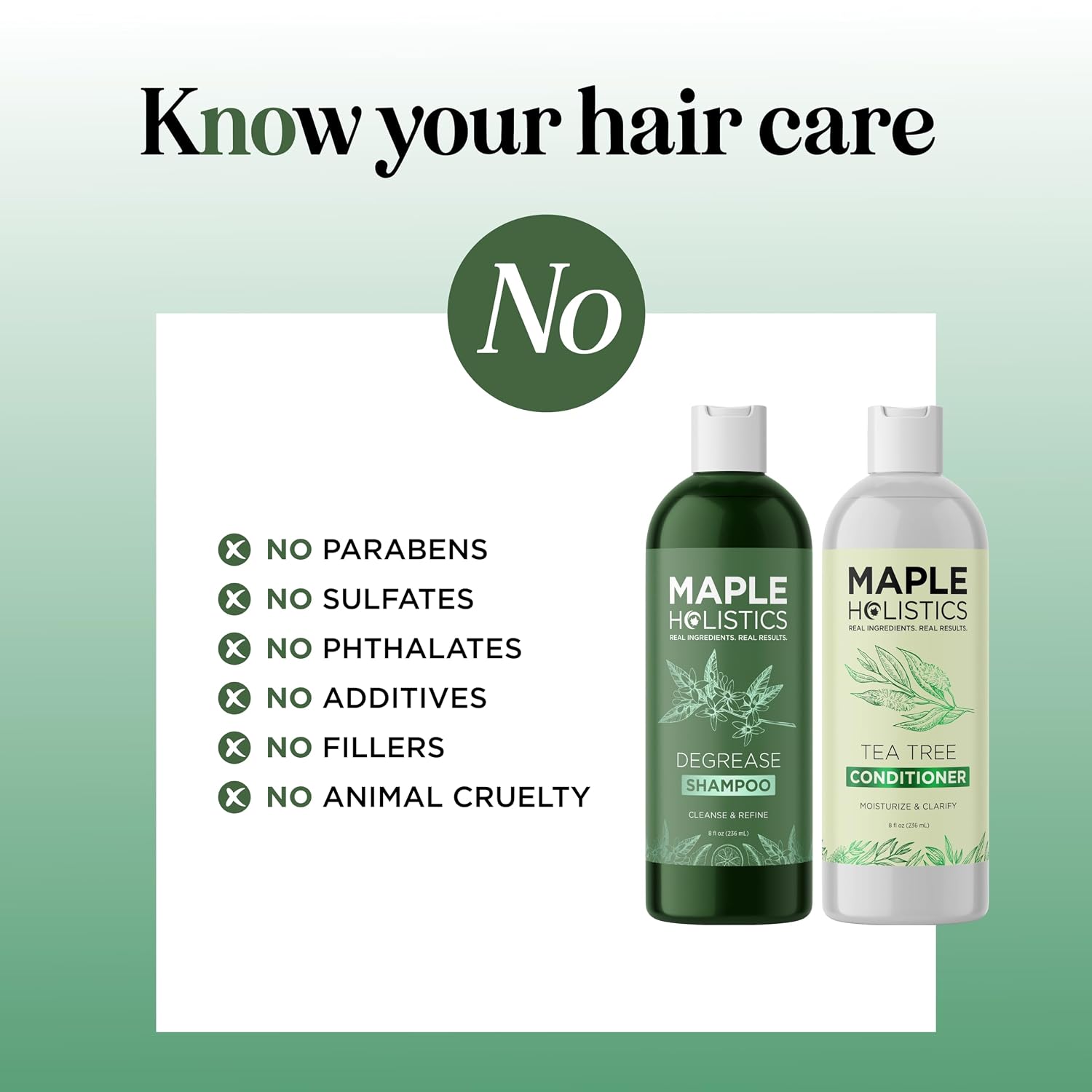 Sulfate Free Shampoo and Conditioner Set - Tea Tree Sage and Rosemary Shampoo and Conditioner for Dry Flaky Scalp Care - Deep Cleansing Color Safe Shampoo and Conditioner for Damaged Dry Hair Care