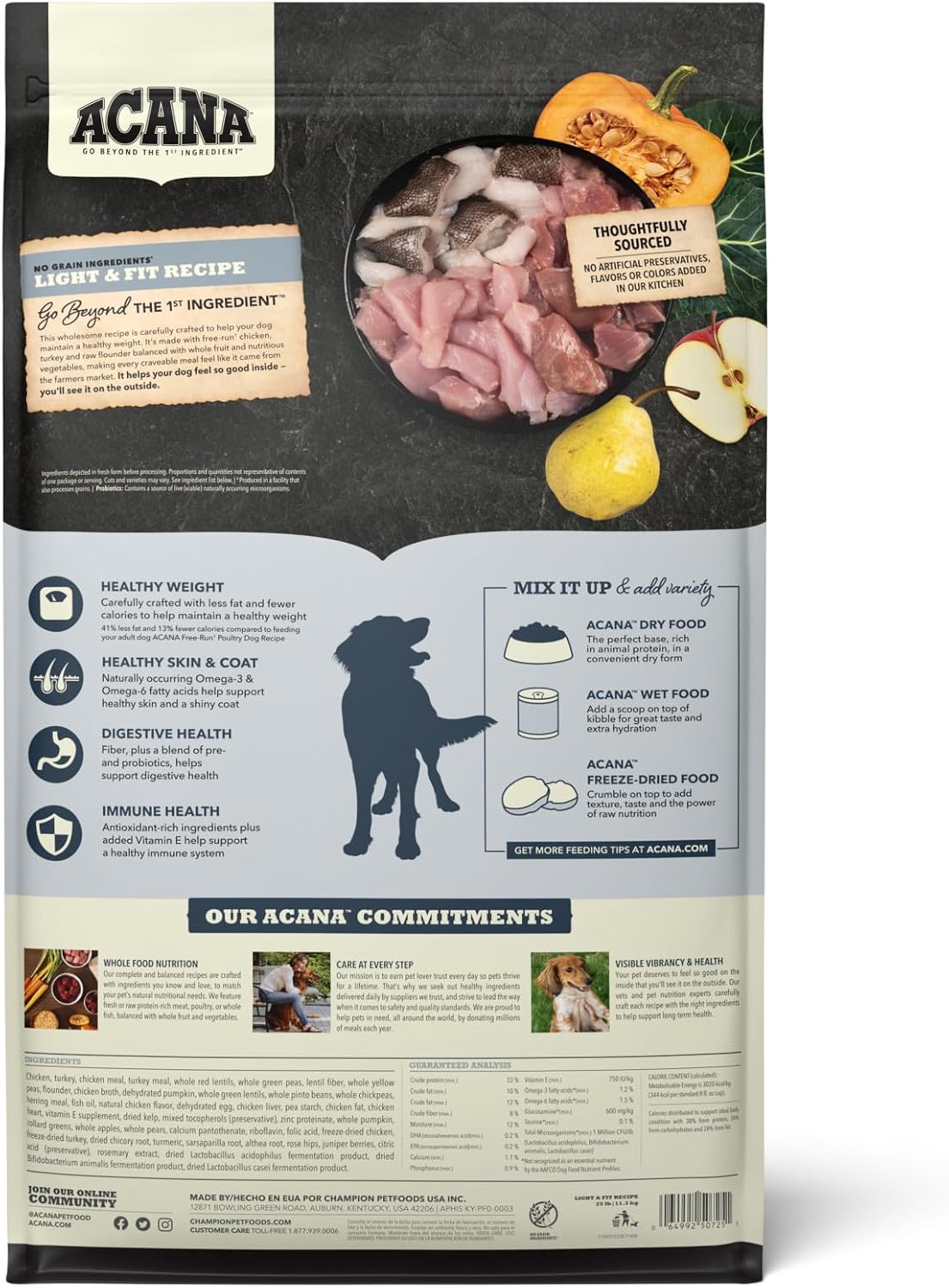 ACANA Grain Free Dry Dog Food Red Meat Recipe 4.5lb. Bag | Freeze Dried, Grain Free, High Protein, Made in the USA, Omega-3 Fatty Acids, Digestive Health, Global Quality Ingredients