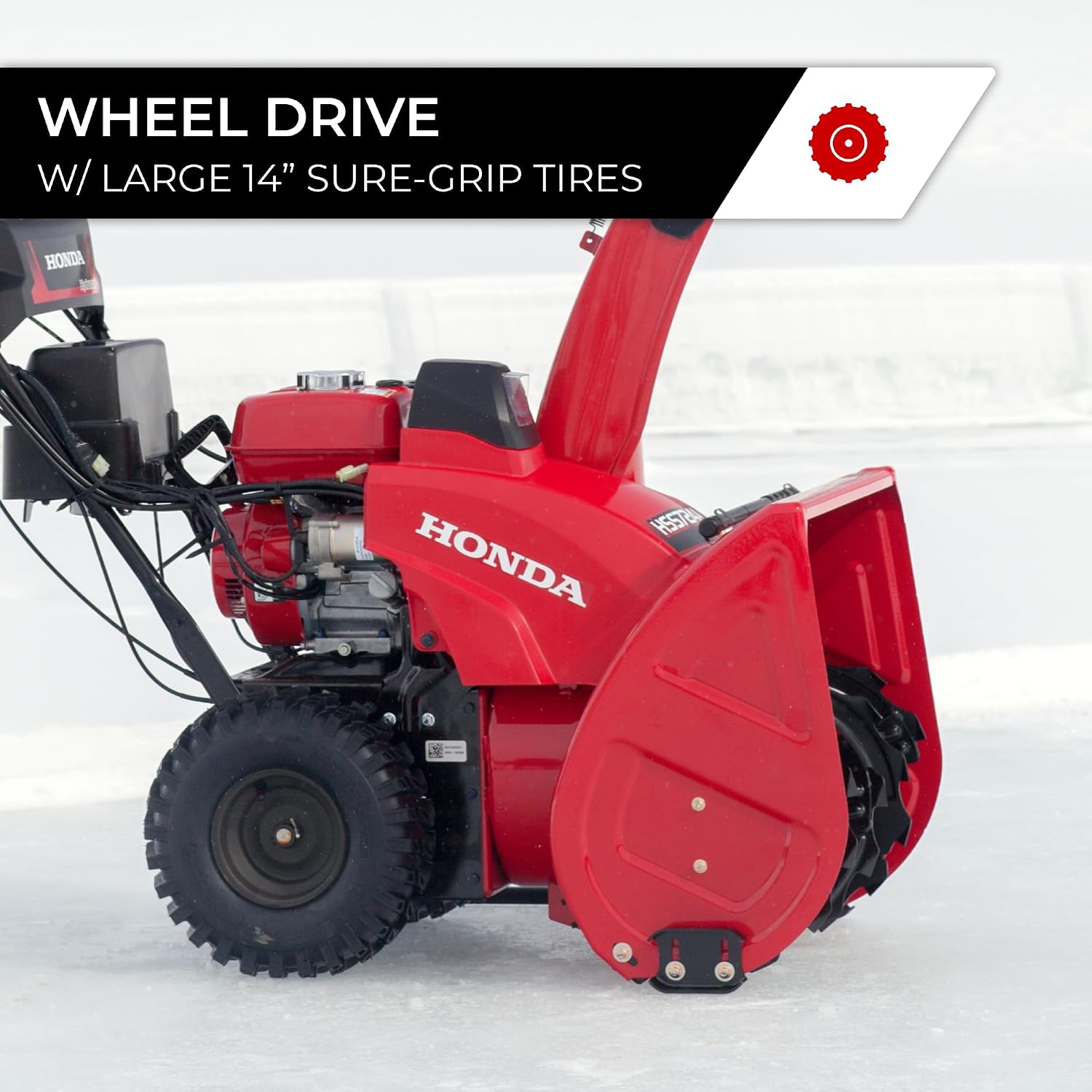 Honda HSS724 23.8-Inch Two Stage Snow Blower (HSS724AAWD) | Electric Start, Pneumatic Sure-Grip Tires, Clears Up to 1500 Pounds per Minute