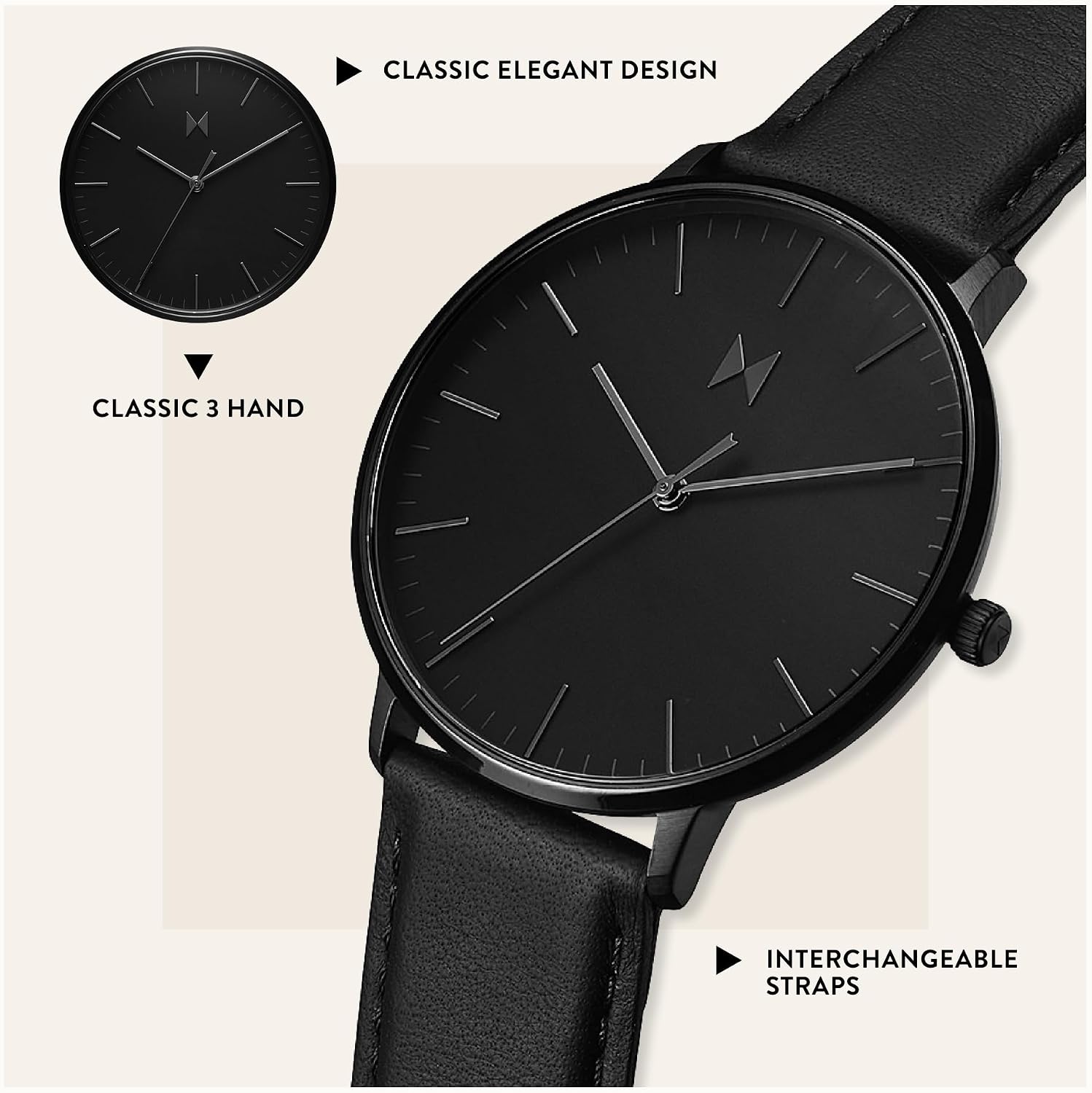 MVMT Legacy Slim Men's Watch – Minimalist - Water Resistant - Stylish Gift for Him