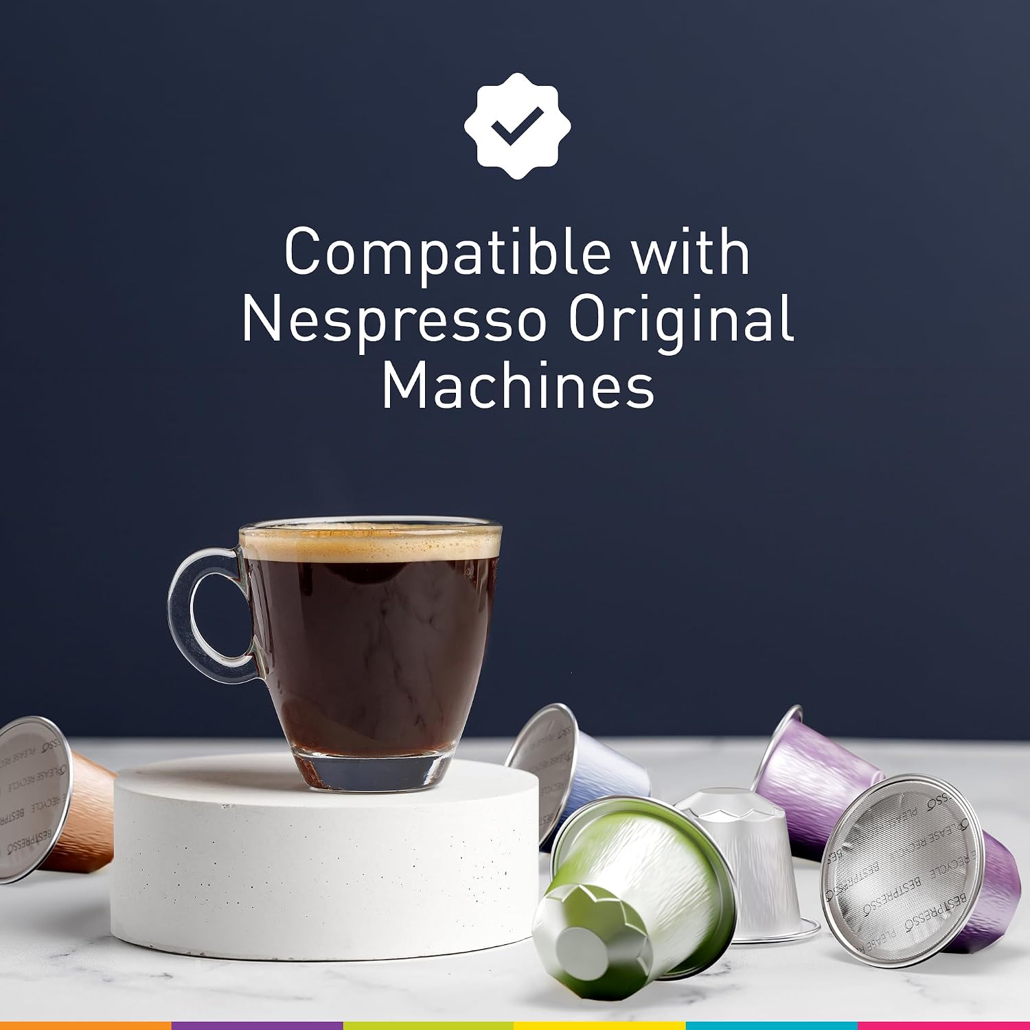 Bestpresso Coffee for Nespresso Original Machine 120 pods Certified Genuine Espresso Flavored Pack Vanilla Pods Compatible with Nespresso Original