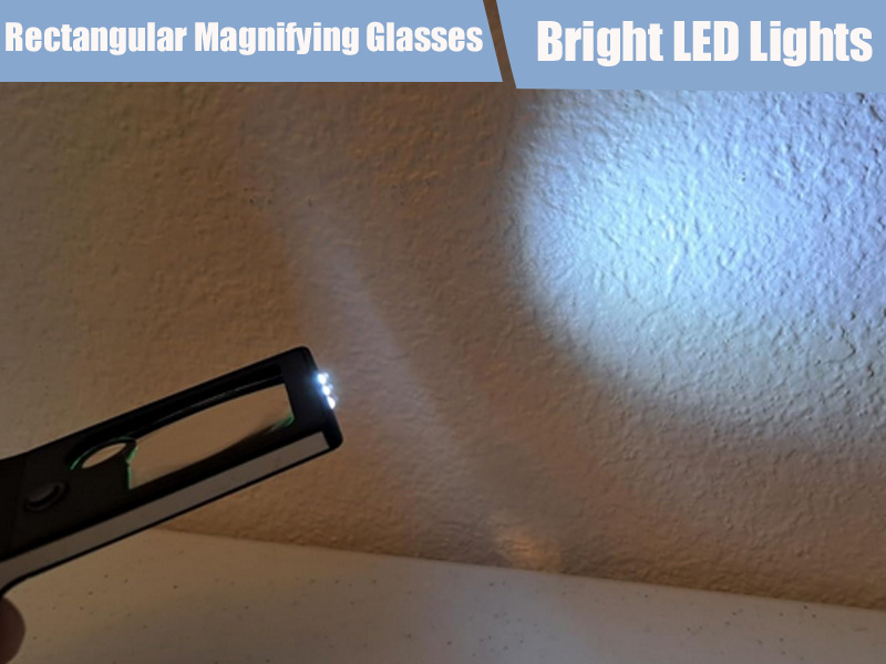 Large Magnifying Glass with Light, 3X 10X 55X Handheld Illuminated Magnifier with 3 Light Modes