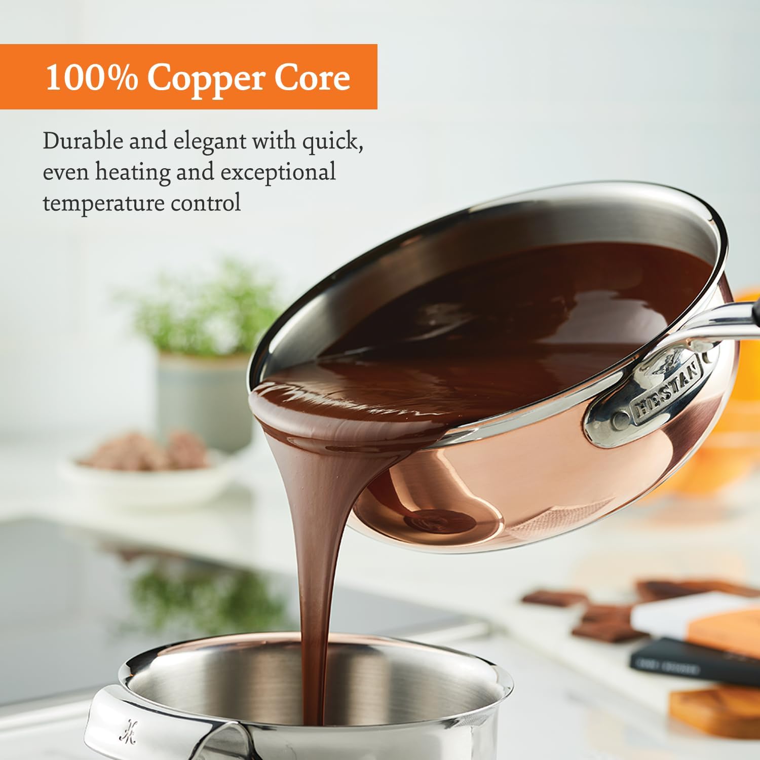 Hestan - CopperBond Collection - 100% Pure Copper Frying Pan, Induction Cooktop Compatible, 8.5-Inch