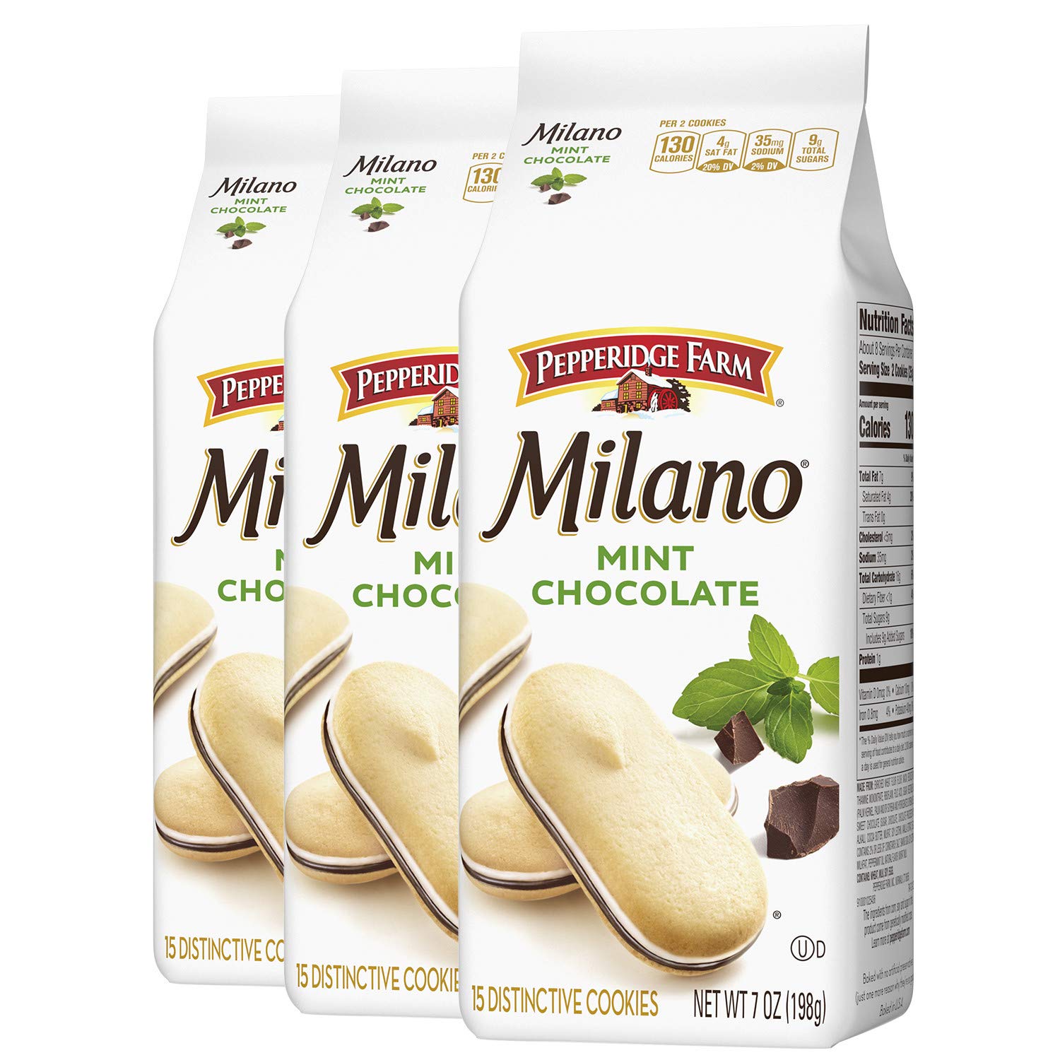 Pepperidge Farm Milano Cookies, Dark Chocolate, 20 Packs Tub, 2 Cookies Per Pack