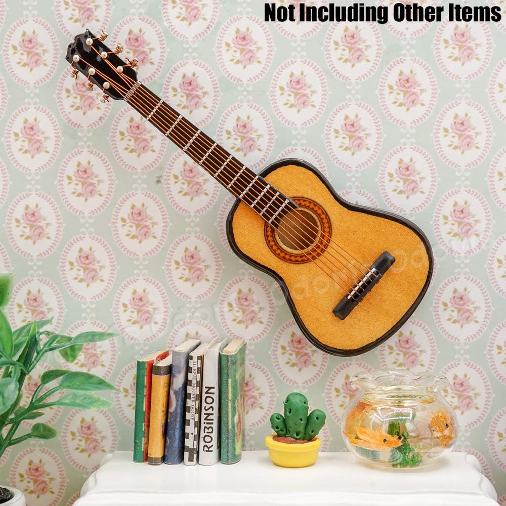 Odoria 1/12 Miniature Guitar Dollhouse Musical Instruments Accessories, Blue