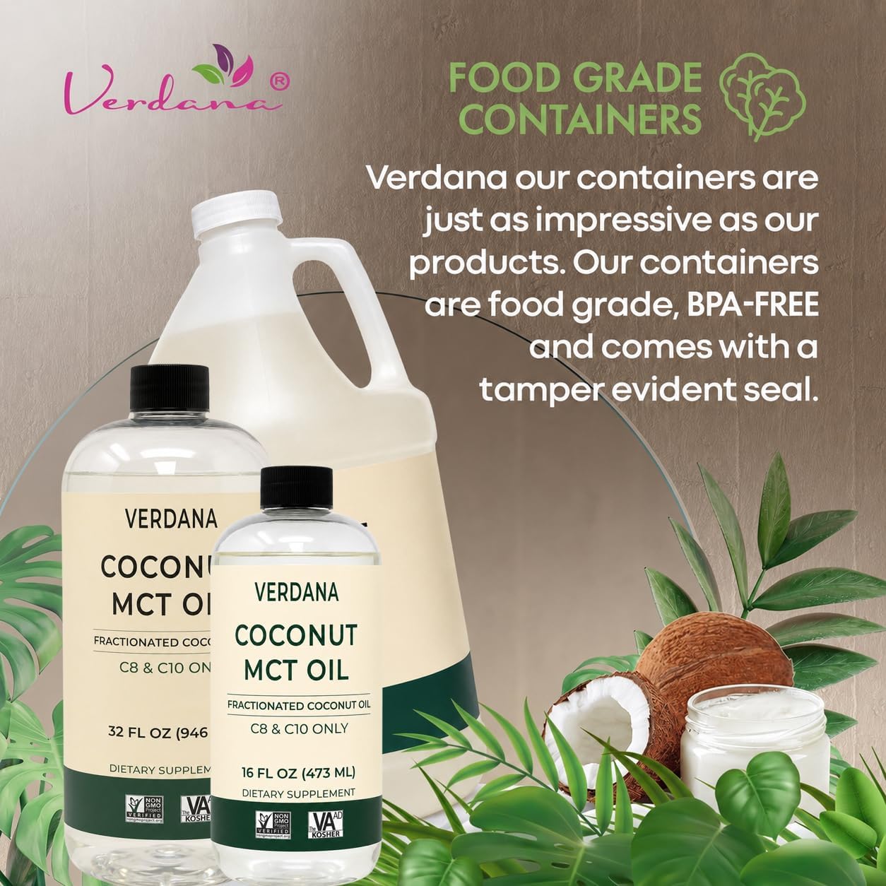 Verdana Food Grade MCT Oil 16 oz – For Keto Coffee