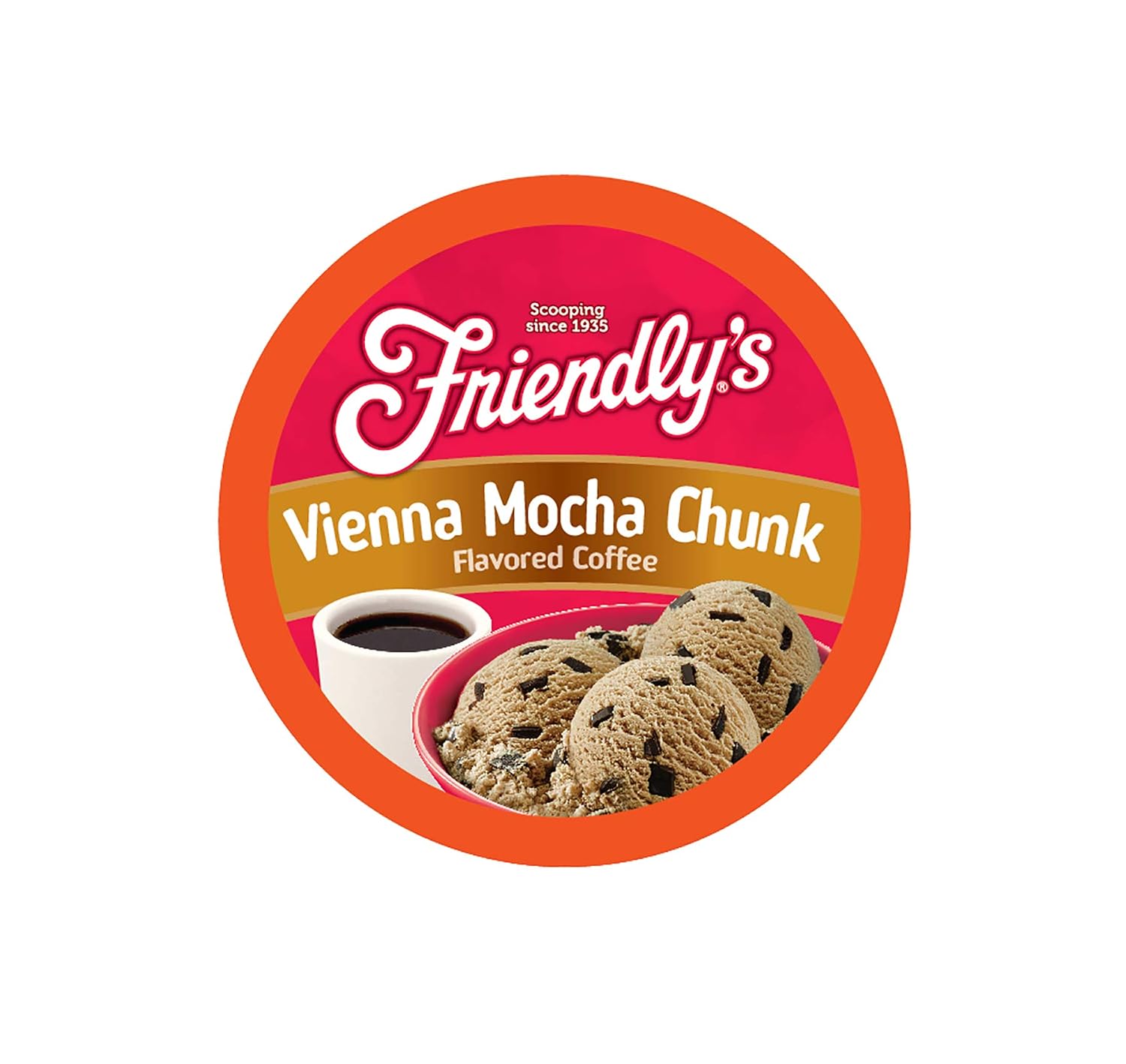 Friendly's Chocolate Mint Ice Cream Flavored Coffee Pods for Keurig K Cup Brewers, Mint Chocolate Chip, 40 Count (Pack of 1)