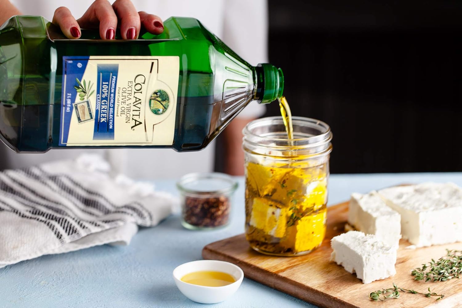 Colavita 100% Greek Extra Virgin Olive Oil, (68 fl oz) Plastic Jug, 2 Liter