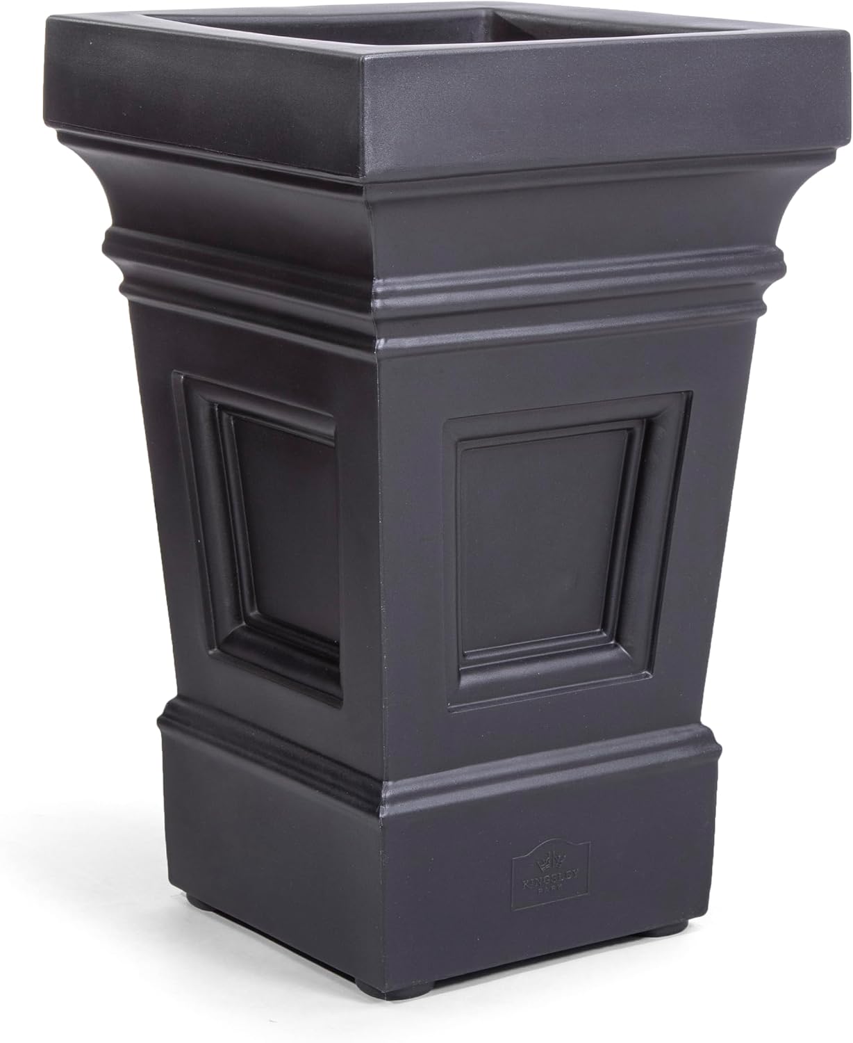 Step2 Atherton Square Planter, Large Planters for Outdoor Plants, Gardening and Flower Pot for Patio or Porch, Efficient Drainage, Durable Plastic