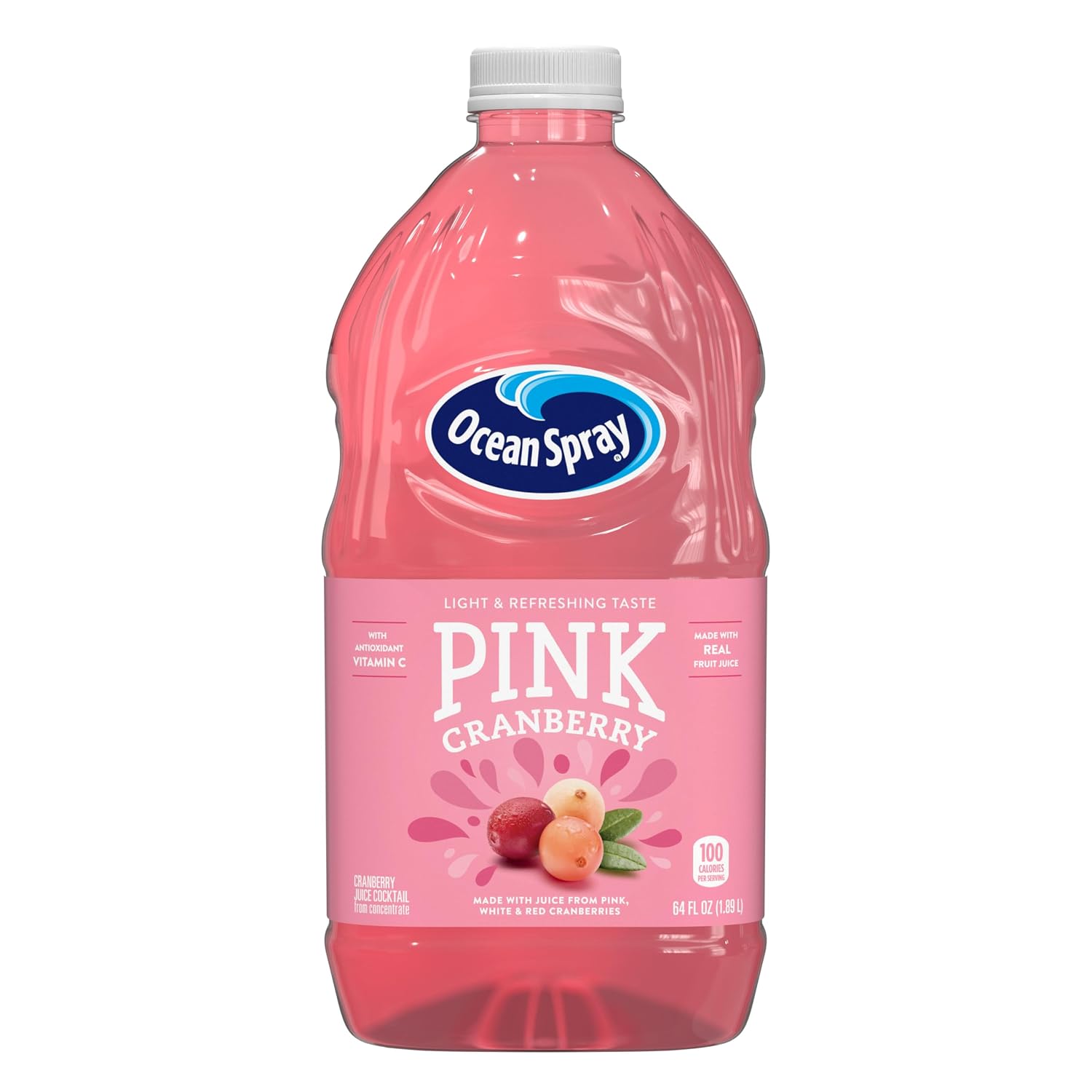 Ocean Spray® Cran-Apple™ Juice Drink, 64 Ounce Bottle, 8 Count | Ocean Spray® Cran-Apple™ Juice Drink, Made with Real Fruit Juice, 64 Fluid Ounce Bottle