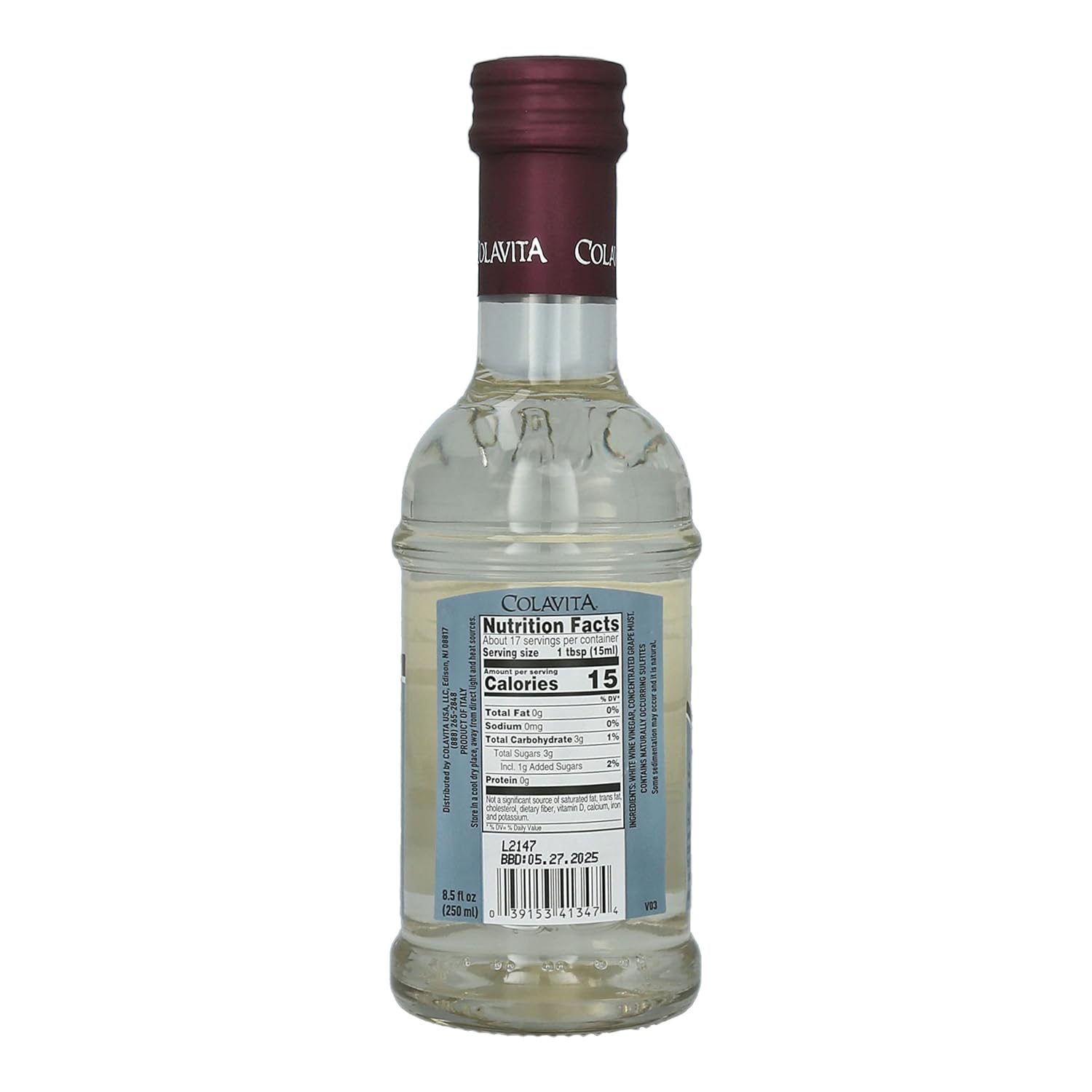 Colavita Wine Vinegar - Aged White Wine Vinegar, 17 Fl Oz